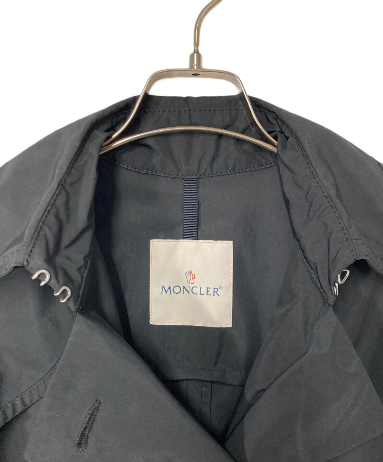 中古・古着通販】MONCLER (モンクレール) トレンチコート ブラック
