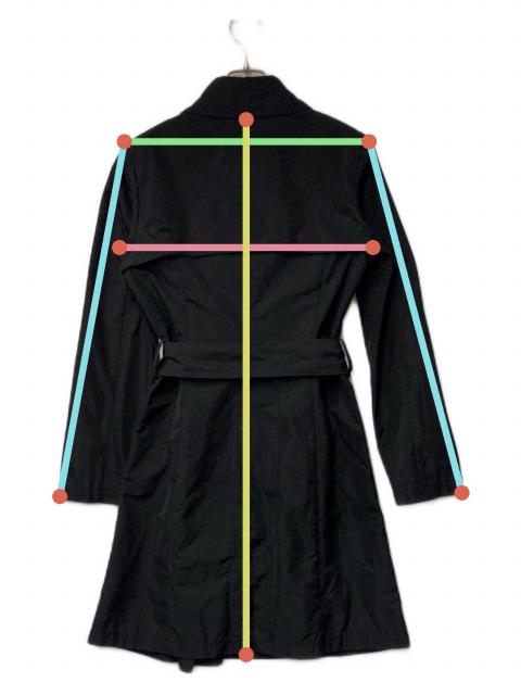 中古・古着通販】MONCLER (モンクレール) トレンチコート ブラック