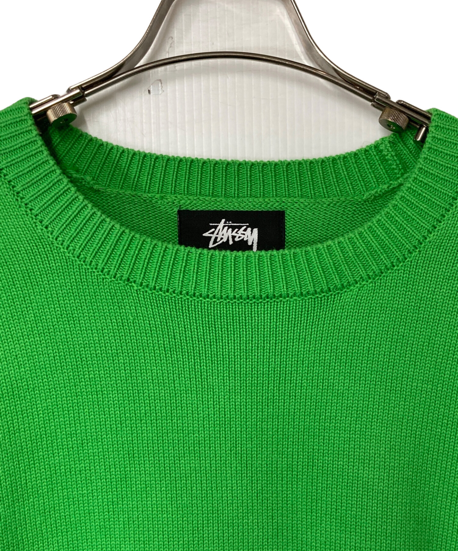 中古・古着通販】stussy (ステューシー) BENT CROWN SWEATER グリーン 