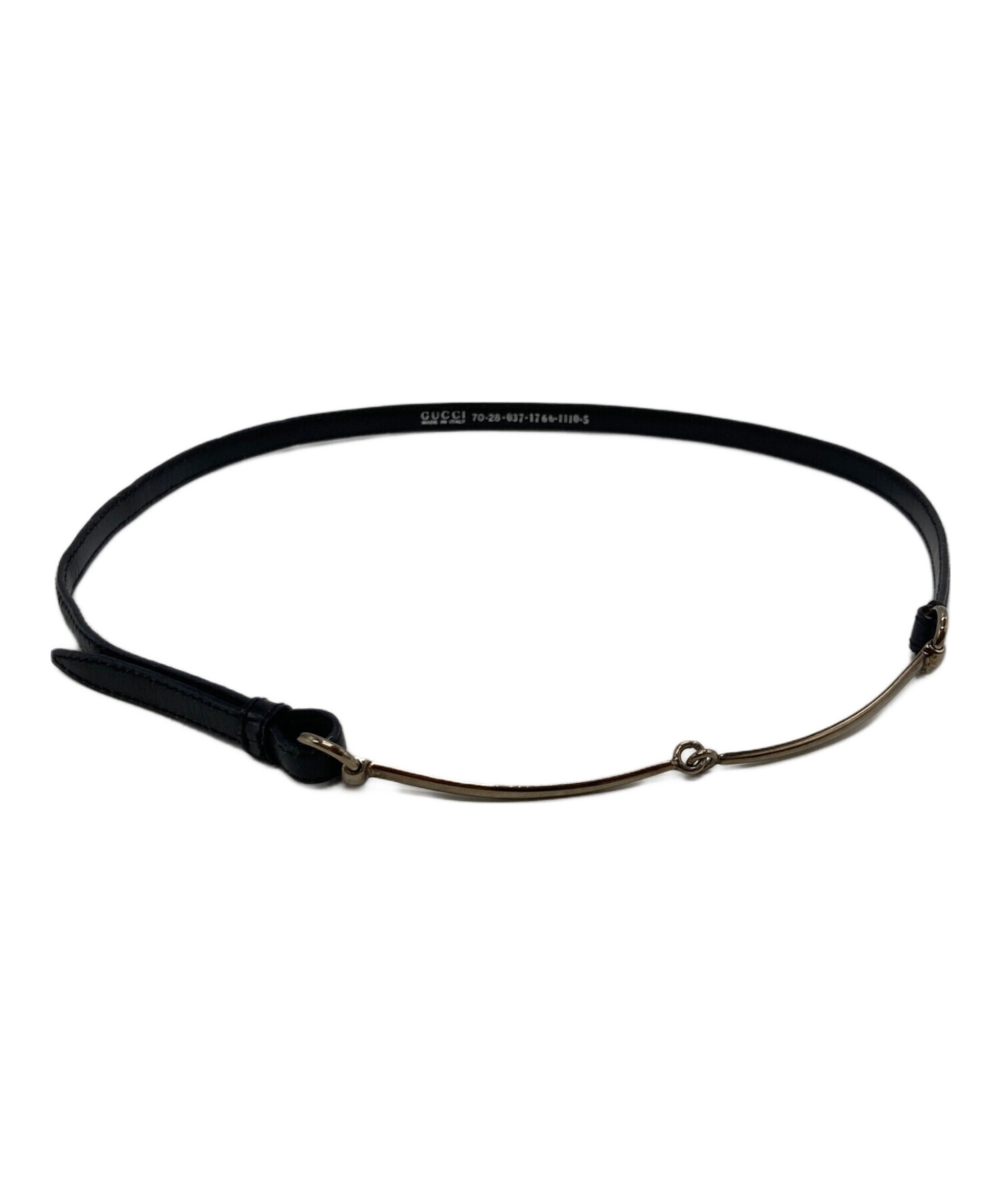 GUCCI グッチ　ホースビット　ベルト　ブラック 中古・古着通販】GUCCI (グッチ) ホースビットベルト ブラック