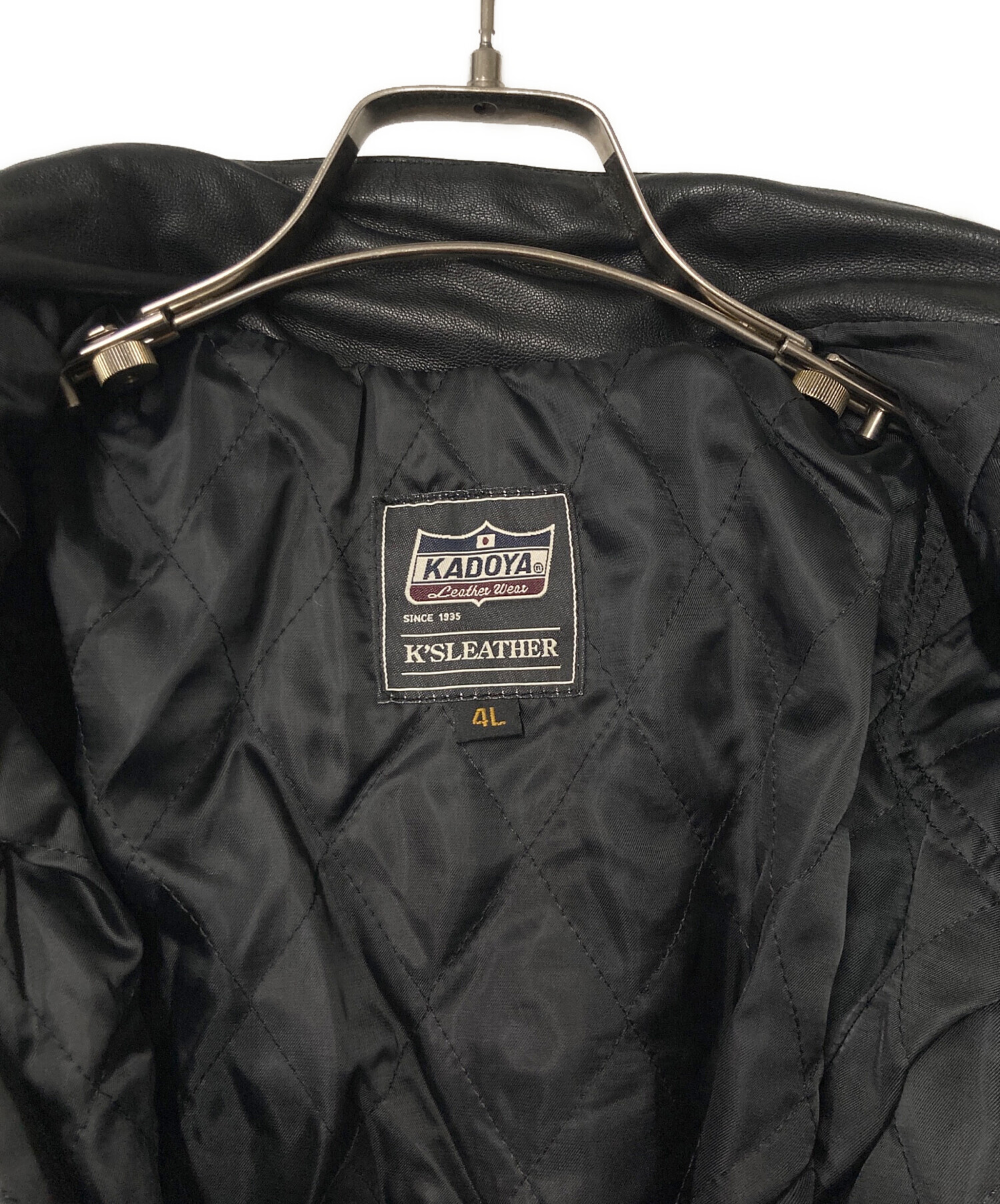 中古・古着通販】KADOYA (カドヤ) DB9 キルティングレザージャケット