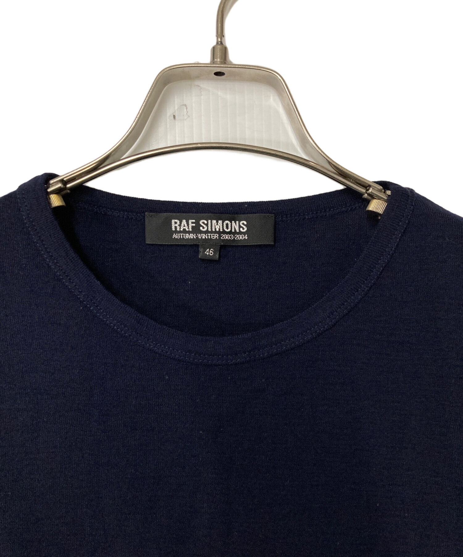 中古・古着通販】RAF SIMONS (ラフシモンズ) ウールニット ネイビー 