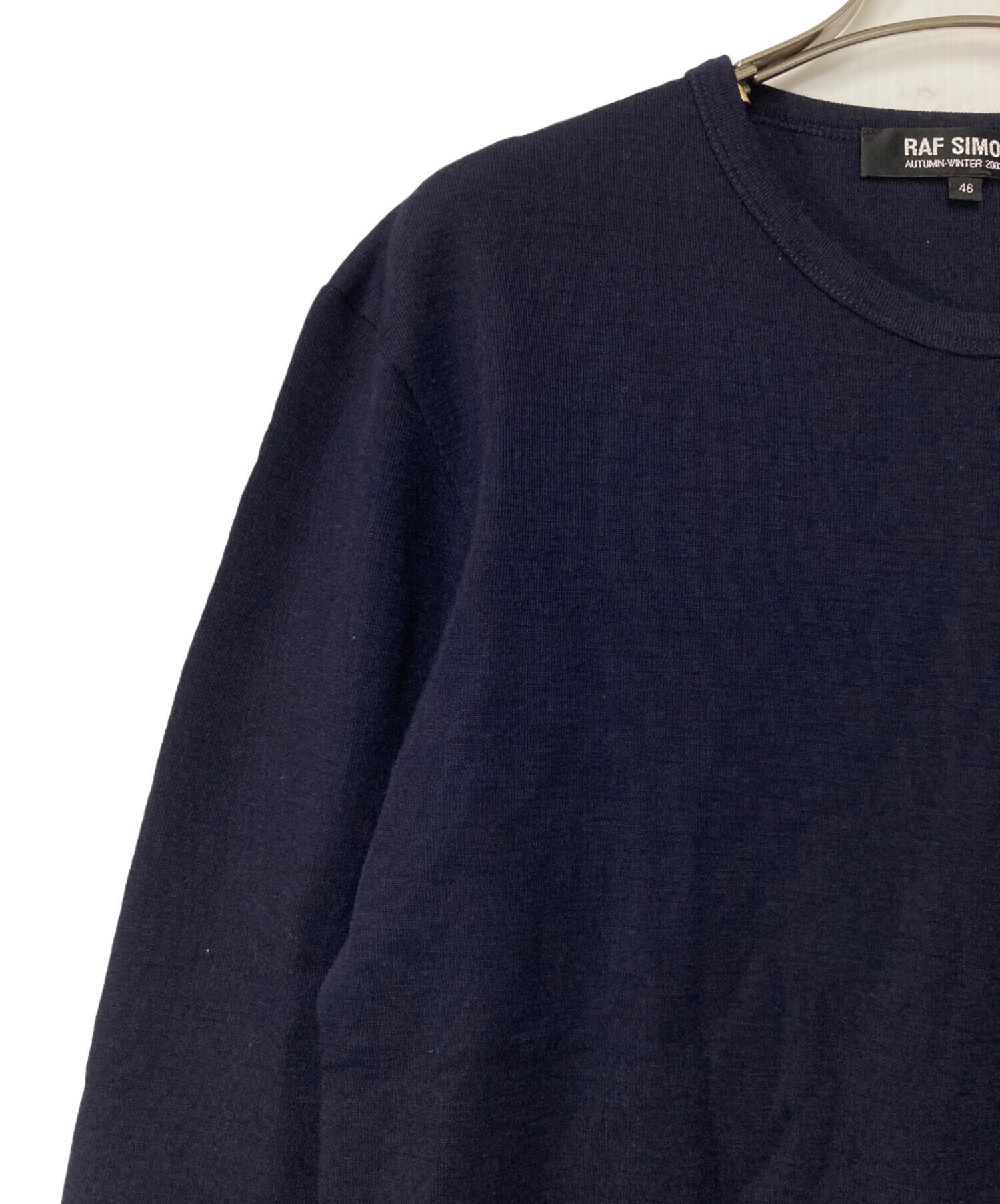 中古・古着通販】RAF SIMONS (ラフシモンズ) ウールニット ネイビー 