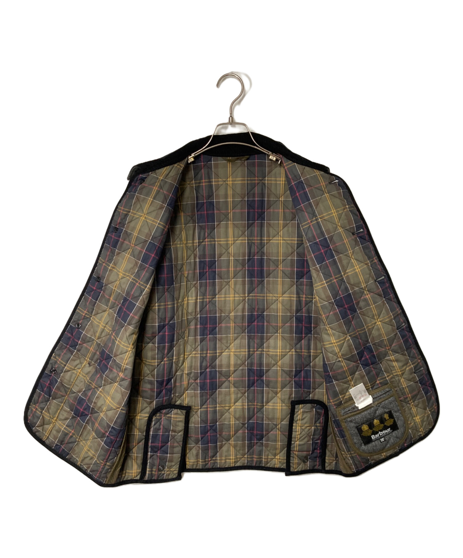 Barbour ジャケット コーデュロイ襟 size 36 中古・古着通販】Barbour (バブアー) 襟コーデュロイキルティング