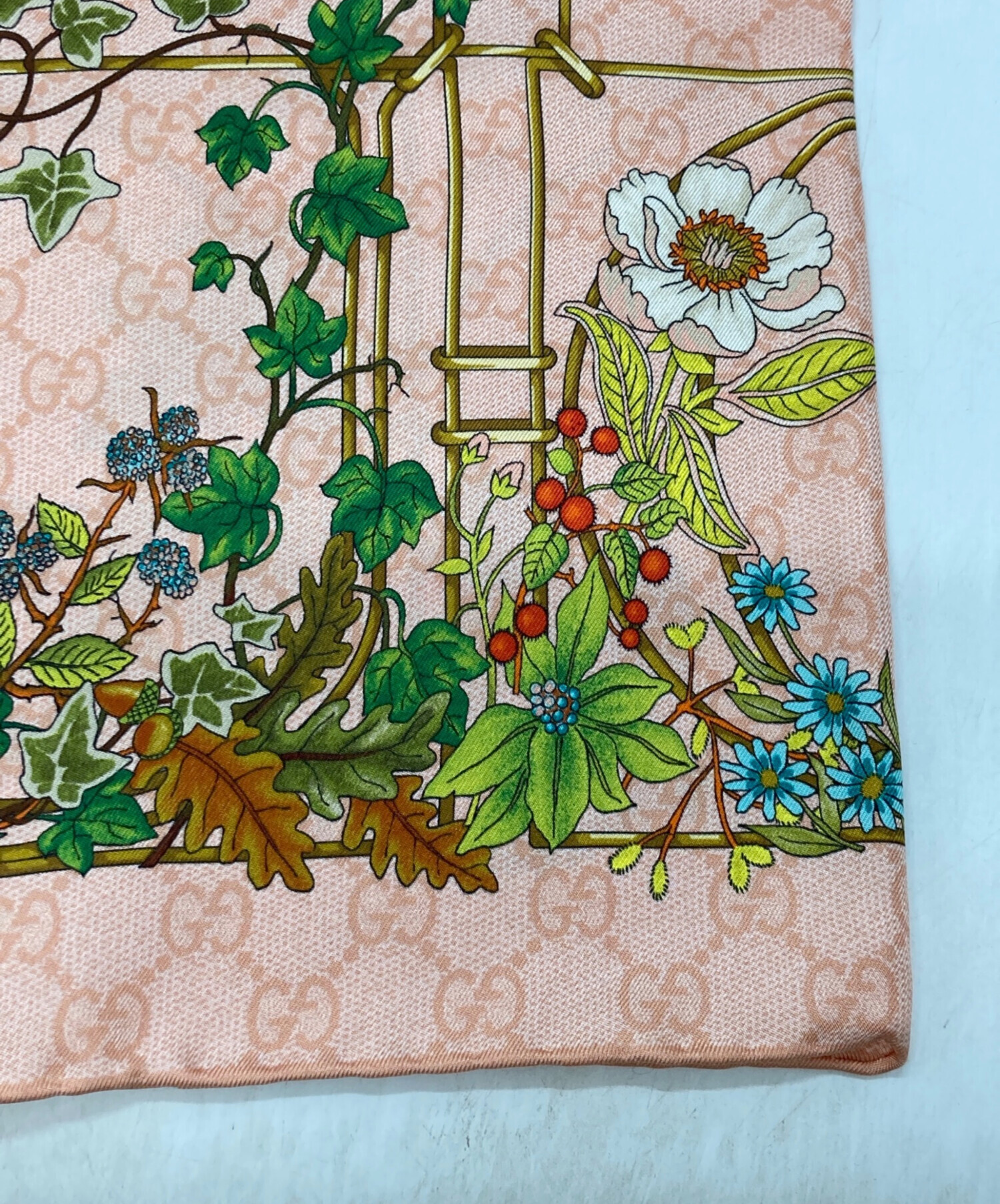 中古・古着通販】GUCCI (グッチ) プリント シルクツイル スカーフ