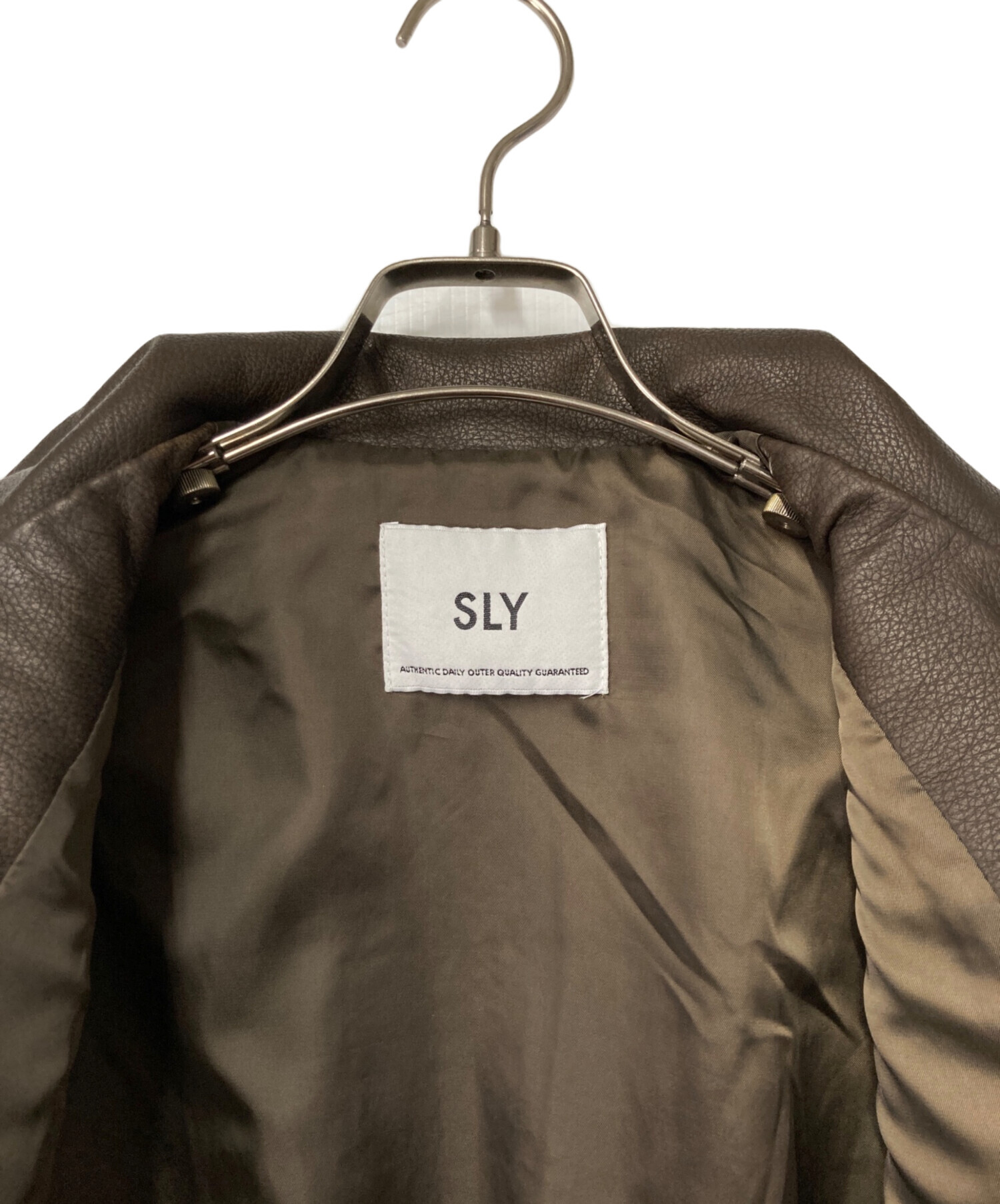 【未使用】SLY AGING F／LEATHER FLIGHT ジャケット　1 SLY AGING F／LEATHER FLIGHT ジャケット BRN -ファッション通販