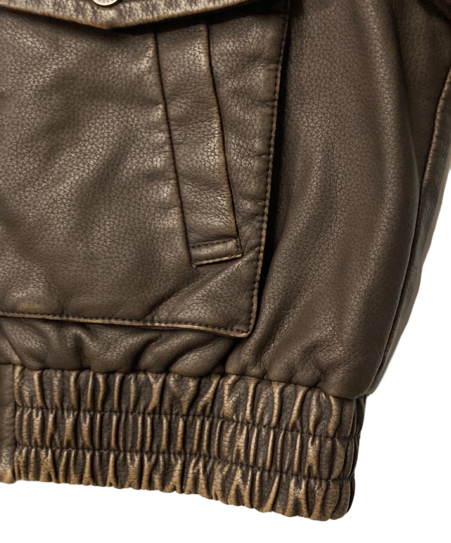 中古・古着通販】SLY (スライ) AGING F／LEATHER FLIGHT ジャケット