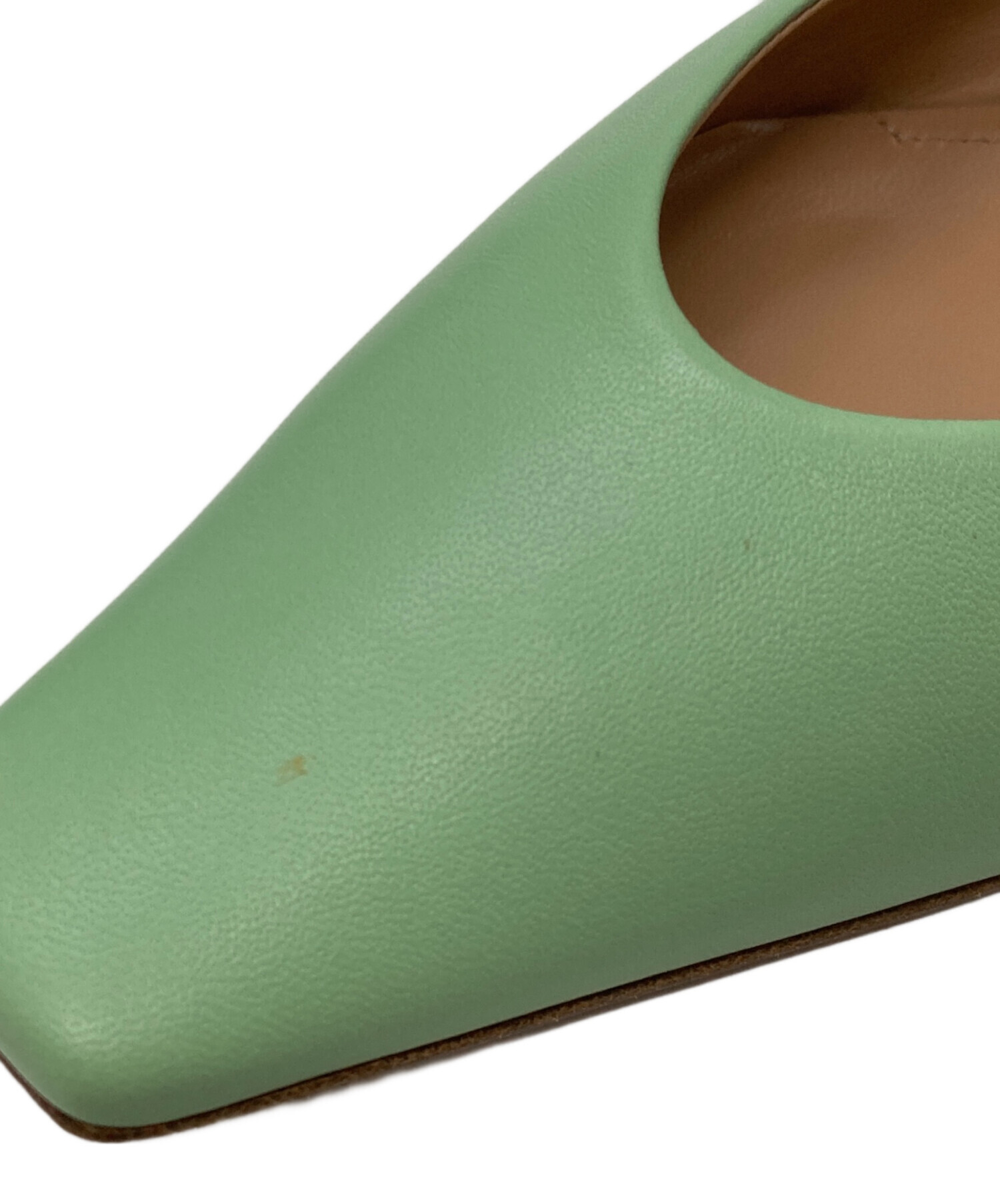 中古・古着通販】PELLICO (ペリーコ) スクエアトゥーパンプス グリーン