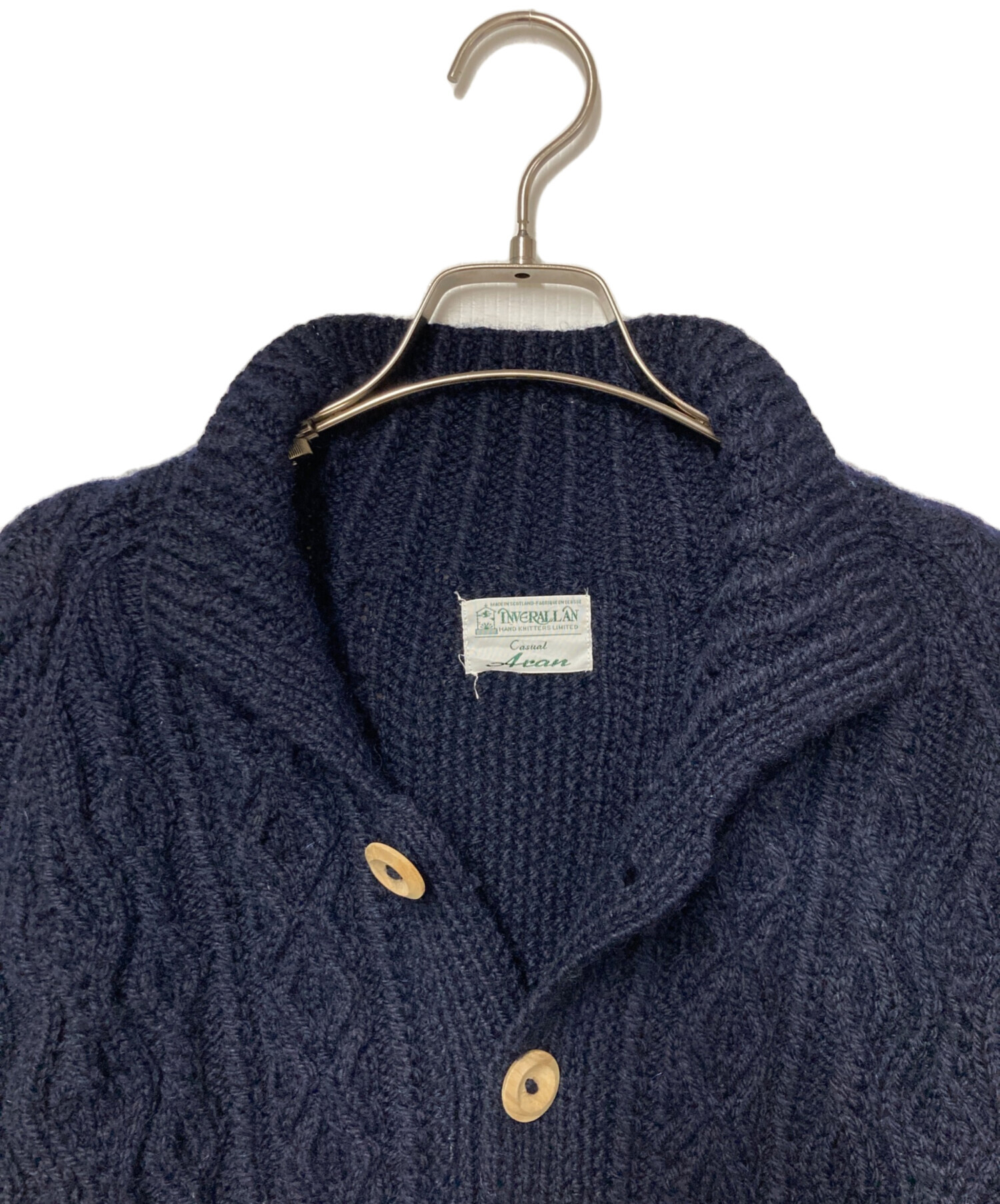INVERALLAN アーガイル カウチンニット ネイビー 古着 中古・古着通販】INVERALLAN (インバーアラン) 3A LUMBER CARDIGAN
