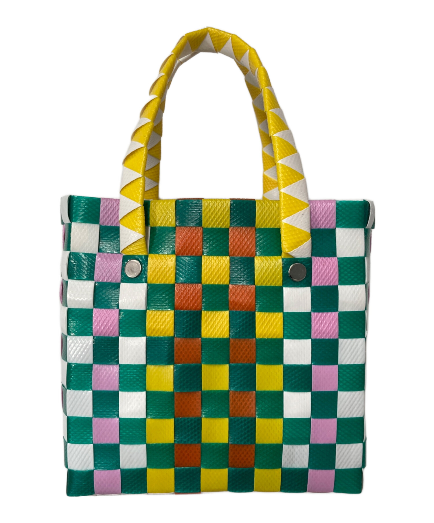 【未使用】タグ付き　MARNI マルニ ハンドバッグ マイクロ バスケットバッグ 中古・古着通販】MARNI (マルニ) マイクロバスケットバッグ グリーン