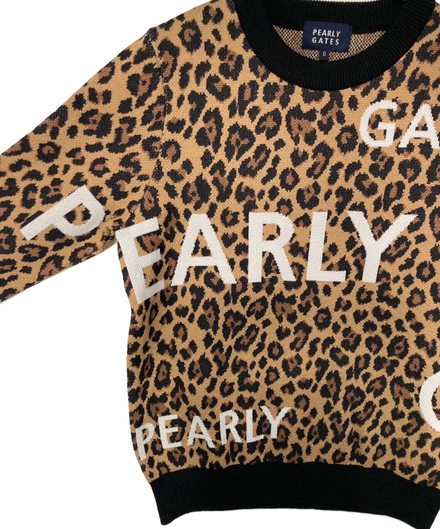 中古・古着通販】PEARLY GATES (パーリーゲイツ) レオパード柄 クルー