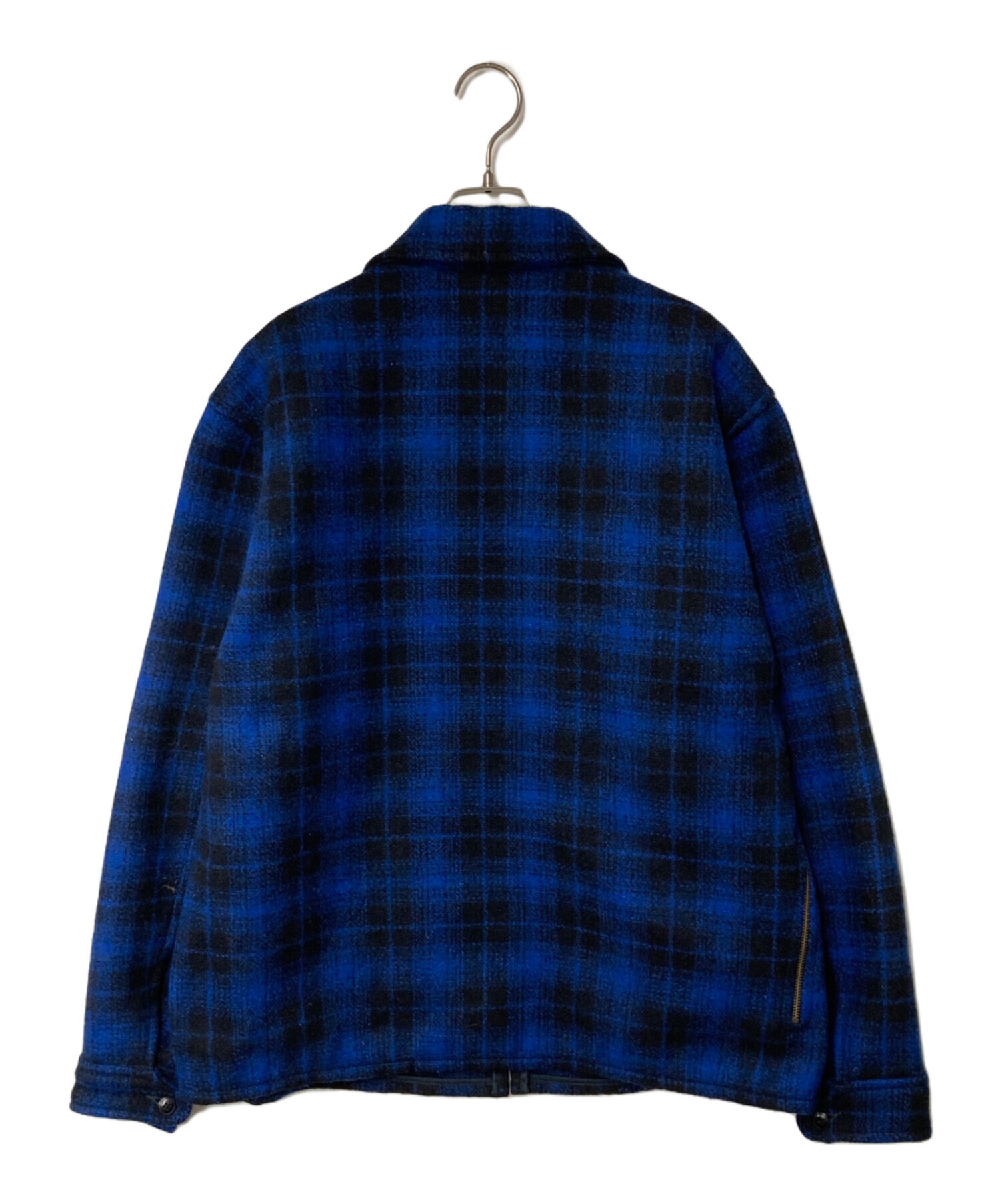 T*i様 Pendleton 　ペンドルトン青と黒のチェック　WOOLコート 中古・古着通販】PENDLETON (ペンドルトン) チェックウールジャケット