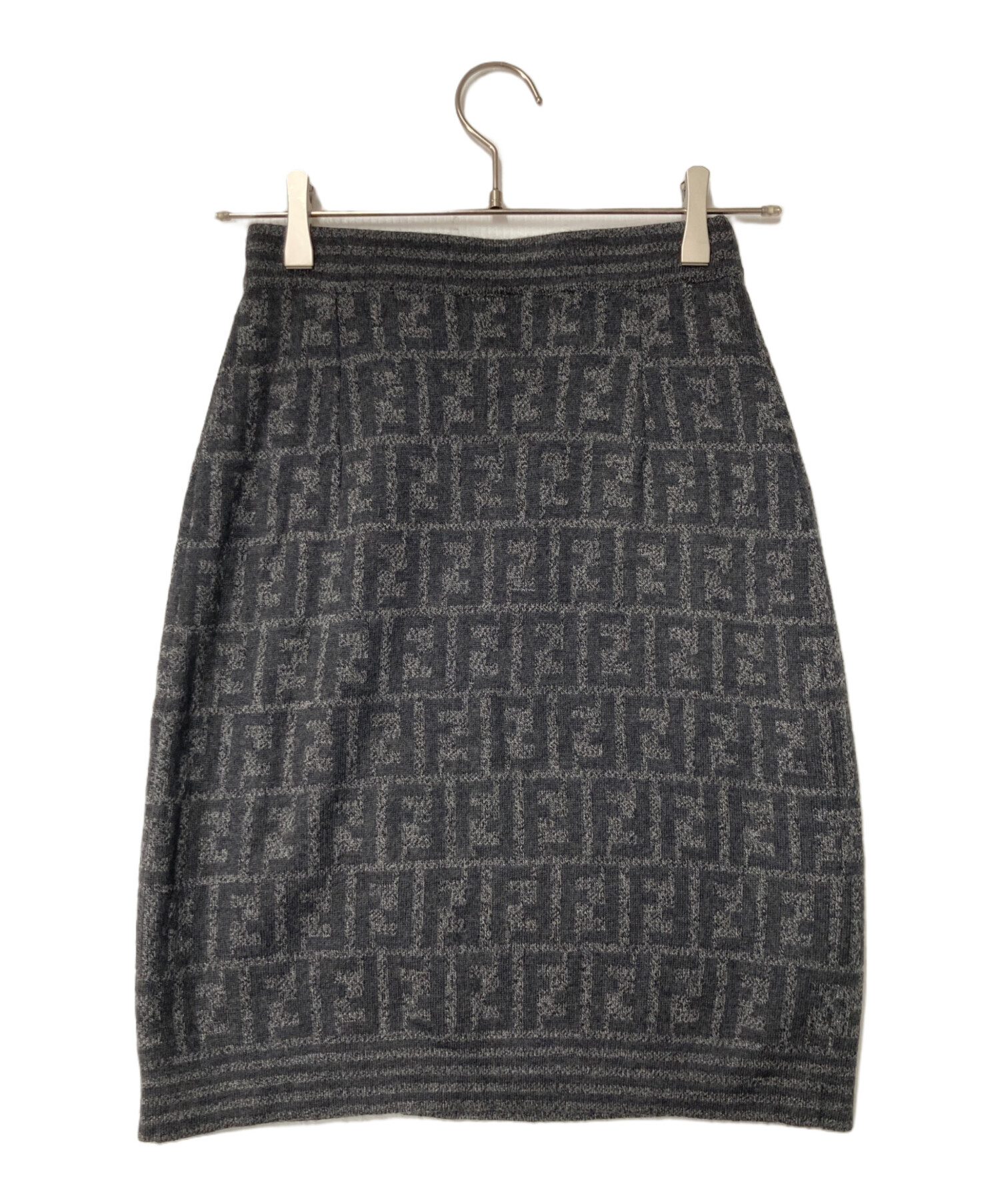 中古・古着通販】FENDI (フェンディ) ズッカ柄 ウールニットスカート