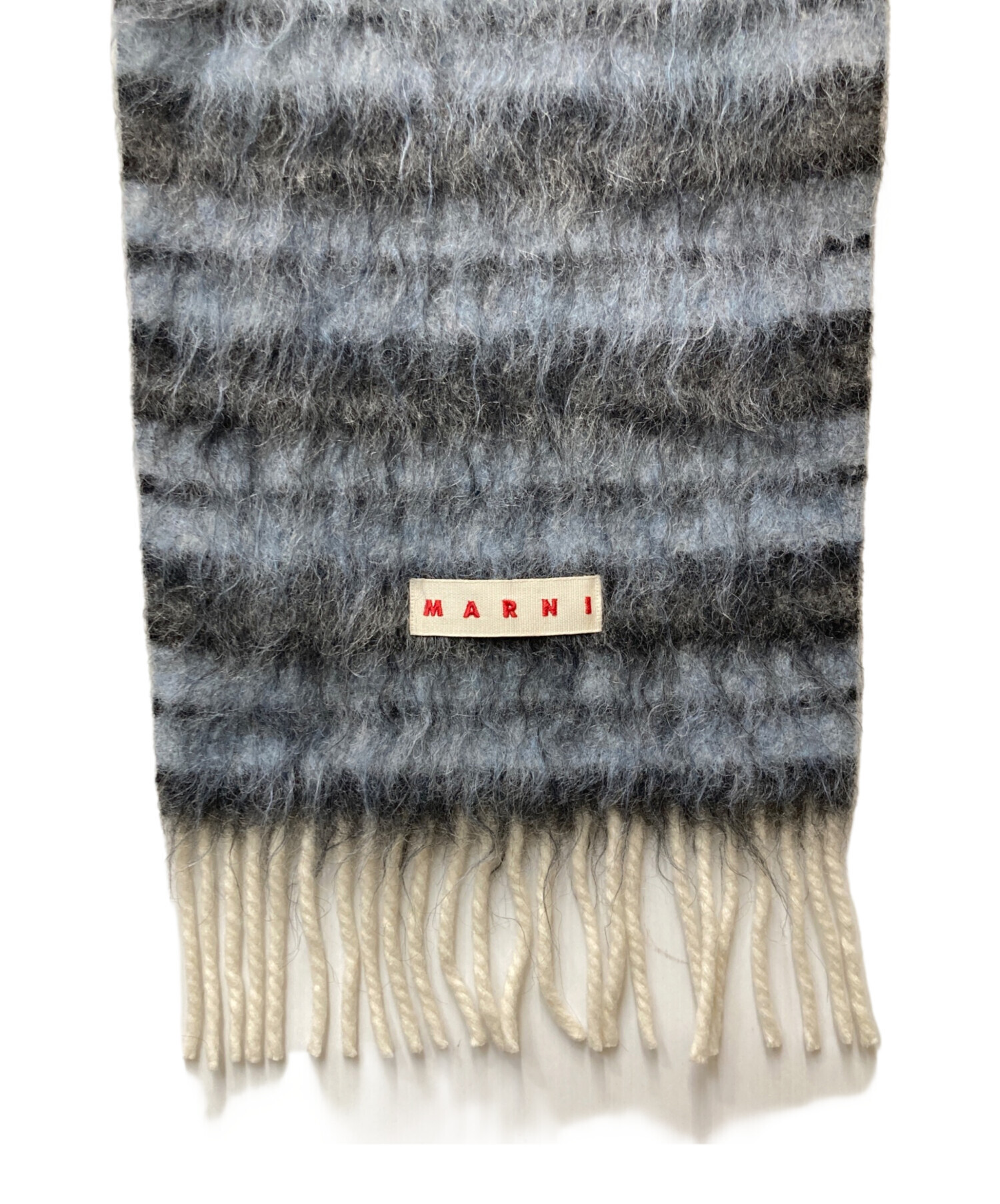 中古・古着通販】MARNI (マルニ) モヘヤアルパカ混ボーダーマフラー