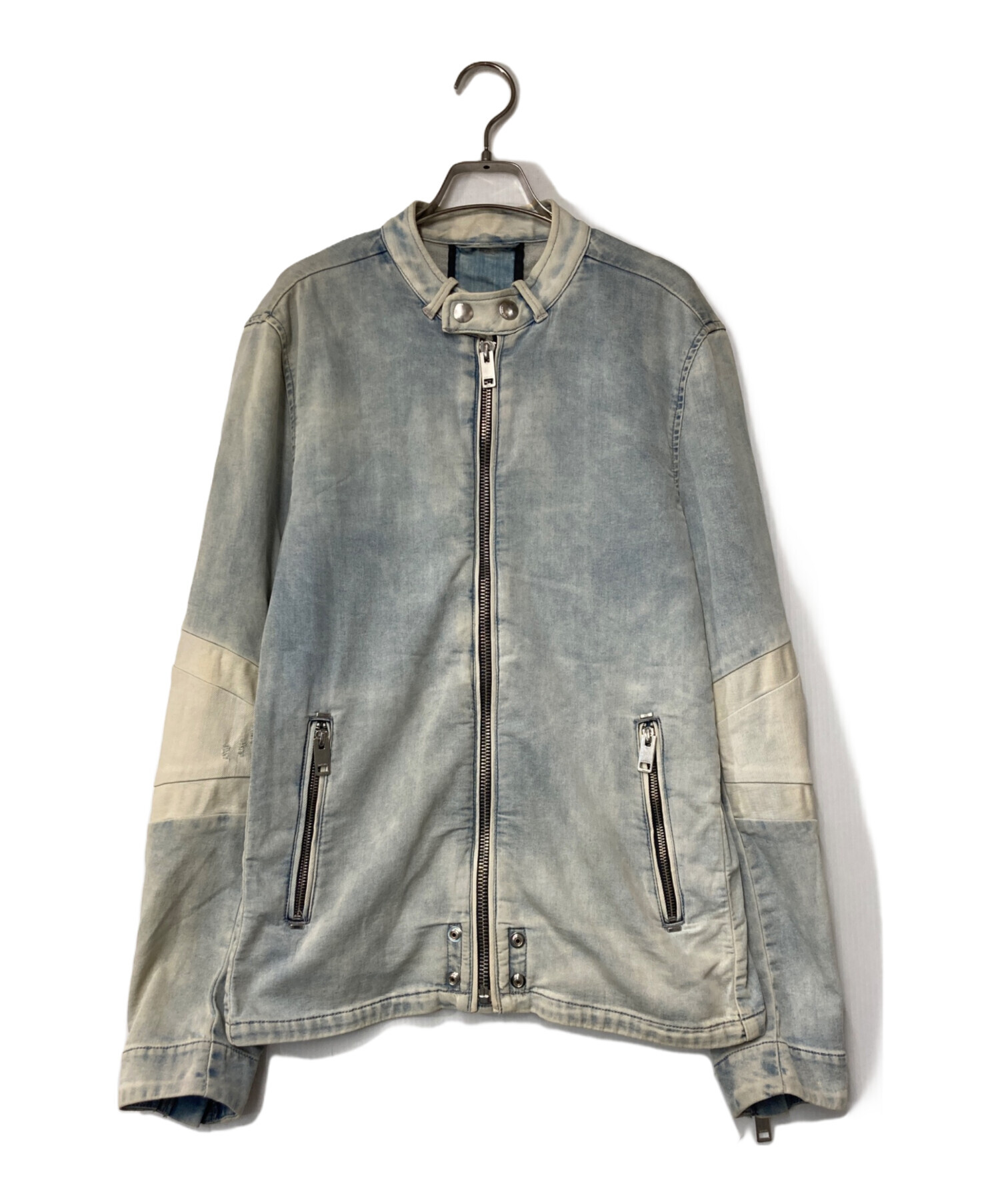 中古・古着通販】DIESEL (ディーゼル) デニムライダースジャケット