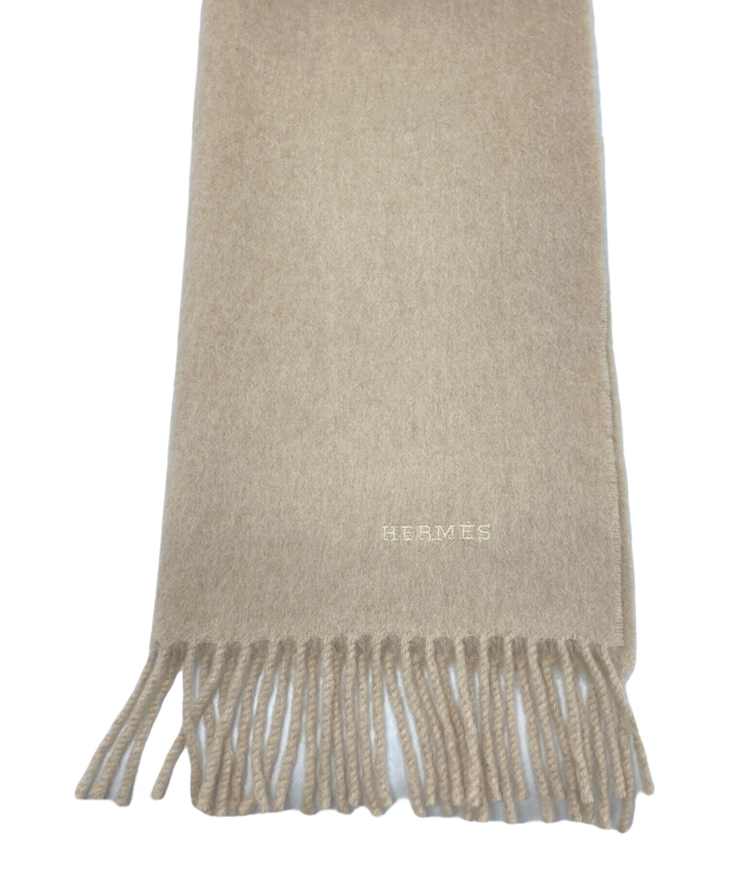 中古・古着通販】HERMES (エルメス) ロゴ刺繍 カシミヤストール
