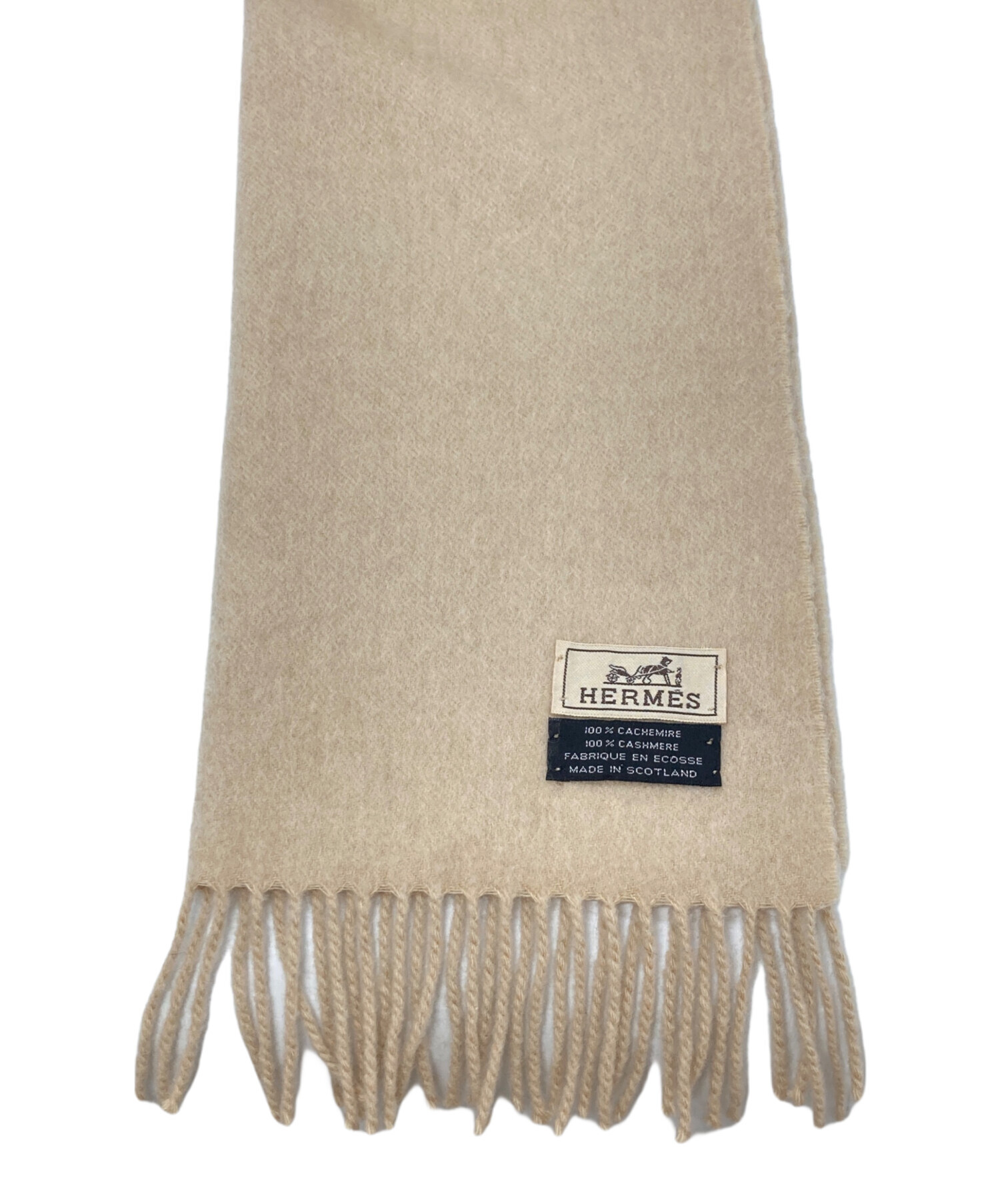 中古・古着通販】HERMES (エルメス) ロゴ刺繍 カシミヤストール