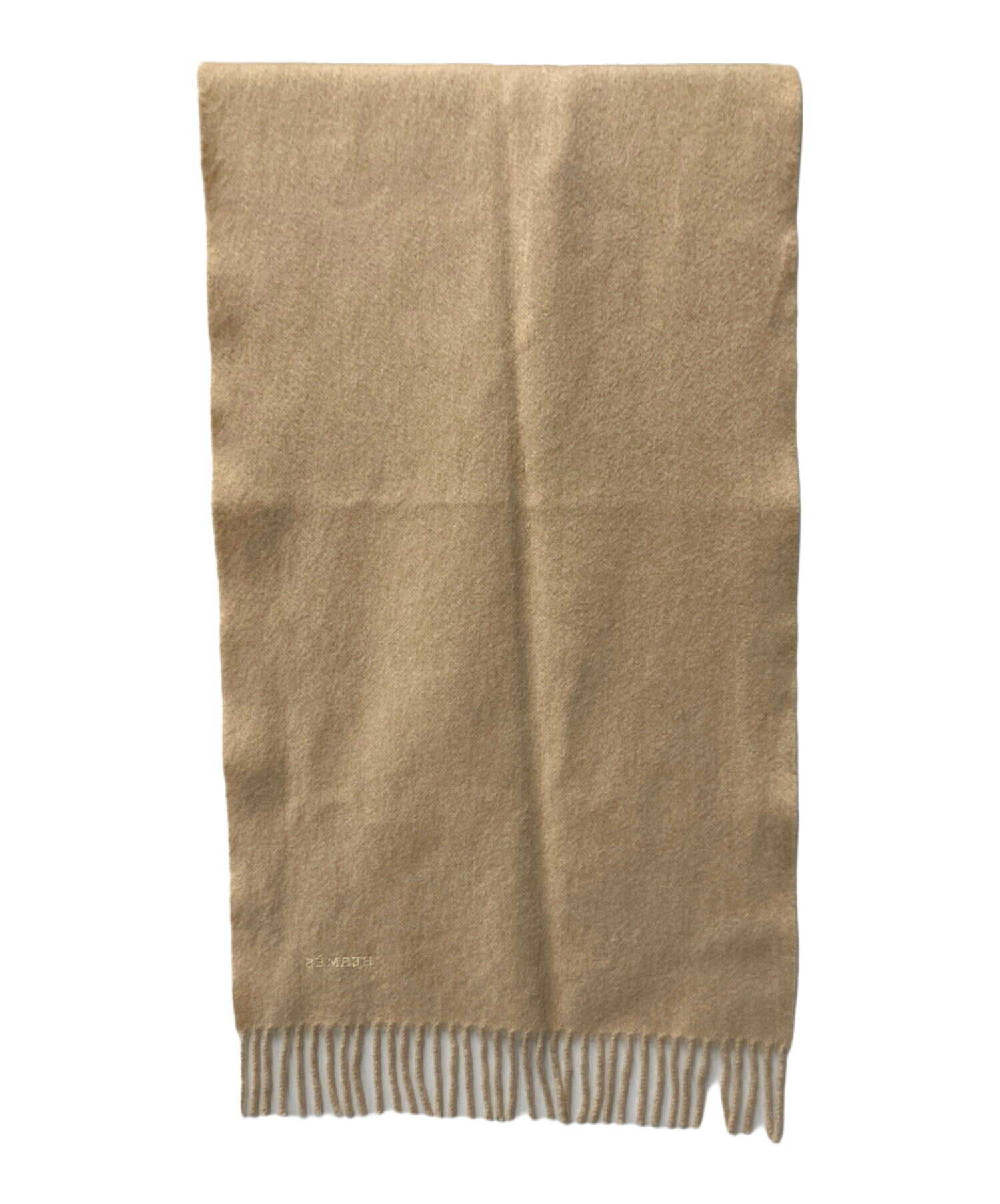 中古・古着通販】HERMES (エルメス) ロゴ刺繍 カシミヤストール 中古・古着通販】HERMES (エルメス) ロゴ刺繍 カシミヤストール