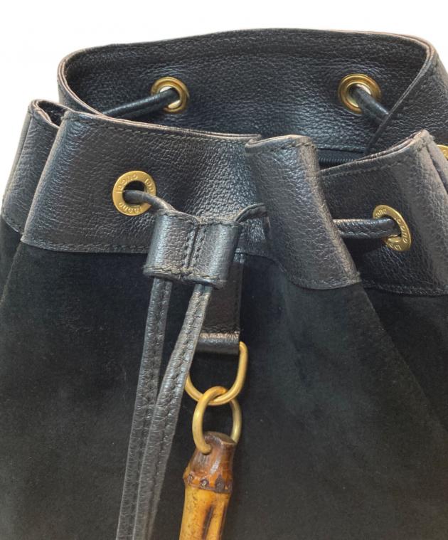 中古・古着通販】GUCCI (グッチ) バンブー スエード 巾着リュック