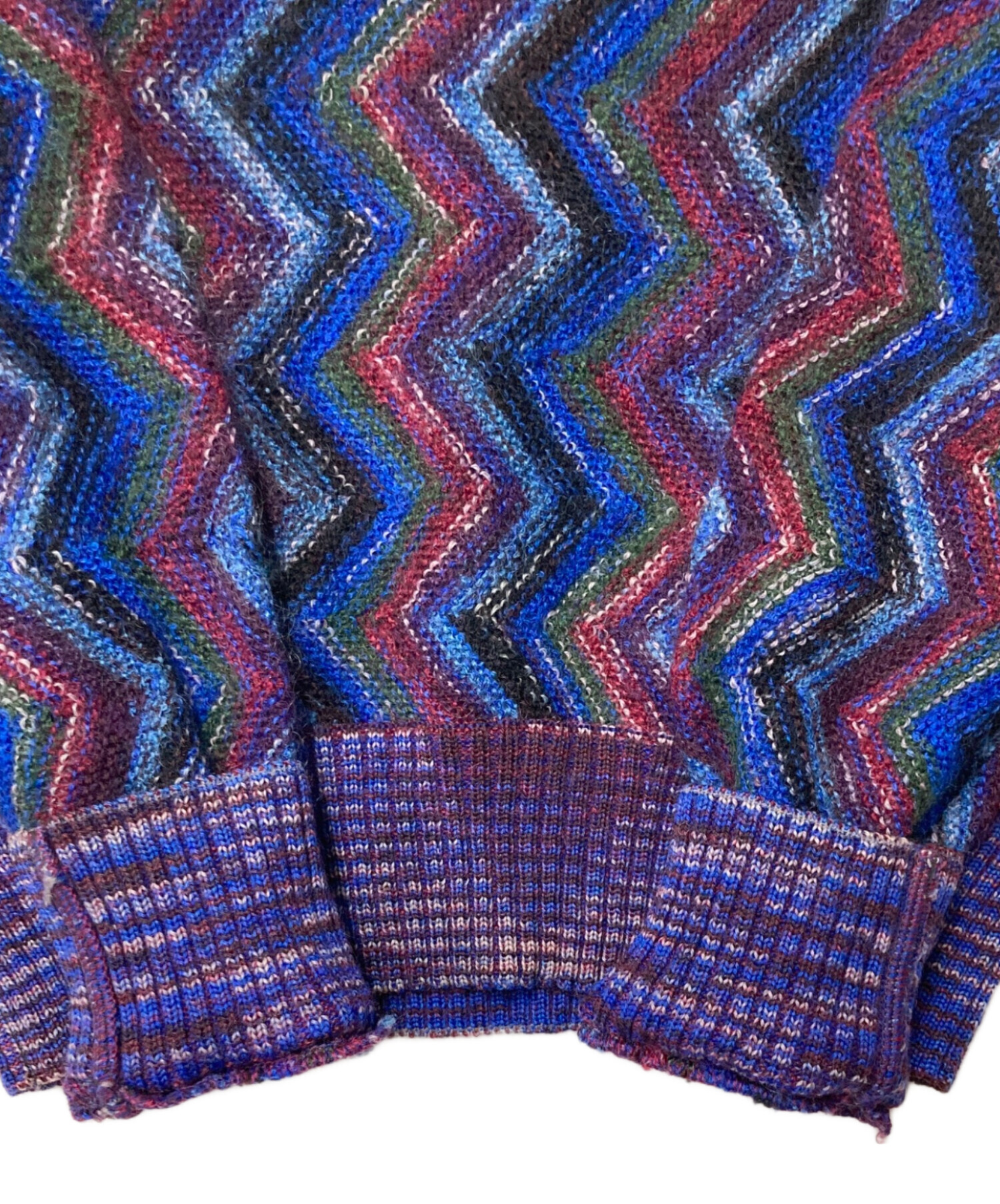 MISSONI ミッソーニ モヘア混 マルチカラー オープン カーディガン 44 中古・古着通販】missoni (ミッソーニ) ニットカーディガン ブラック