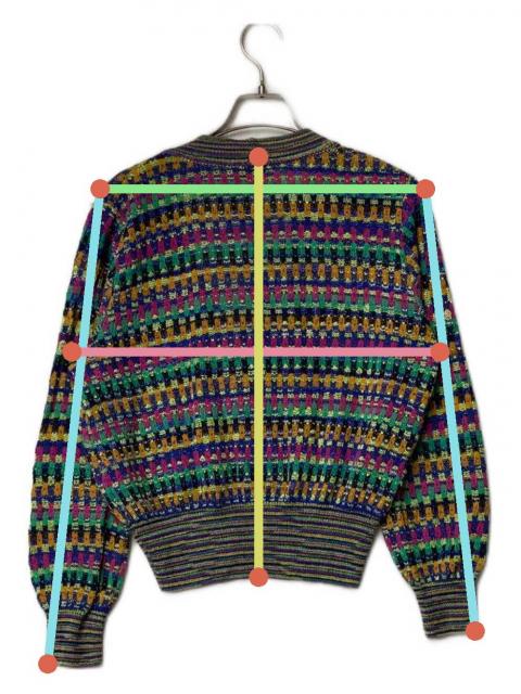ミッソーニ missoni カーディガン 総柄 マルチカラー モヘア XL 中古・古着通販】missoni (ミッソーニ) 総柄カーディガン マルチカラー