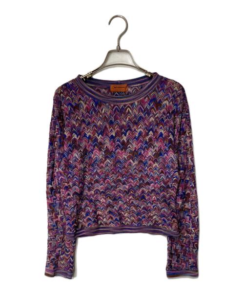 coco★新品未使用タグ付き★MISSONIミッソーニのサマーセーター 中古・古着通販】missoni (ミッソーニ) ジグザグ柄ニット ピンク