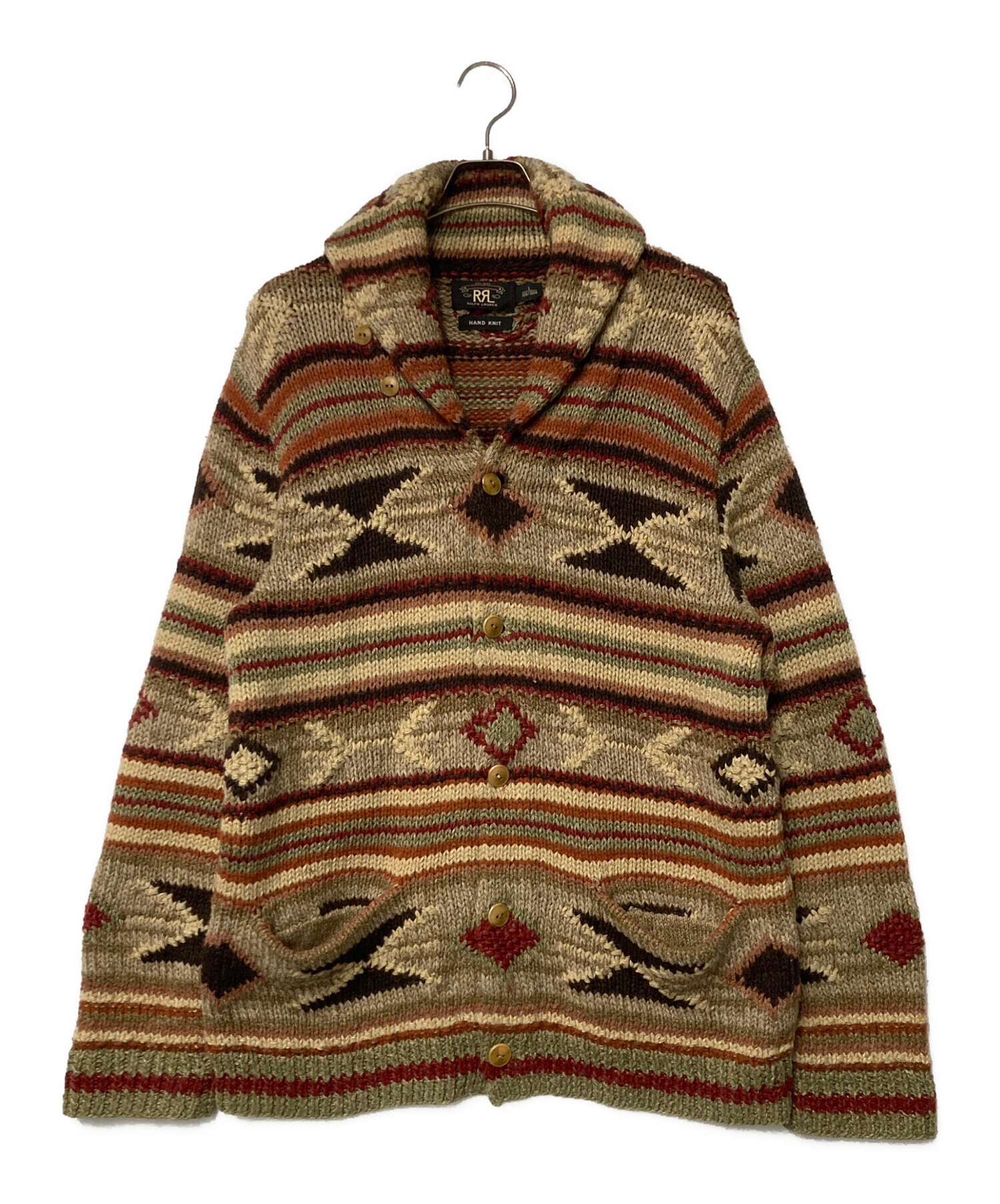 RRL ネイティブ柄　ショールカーディガン XS ベッカム着用 RRL ネイティブ柄ショールカーディガン XS ベッカム着用