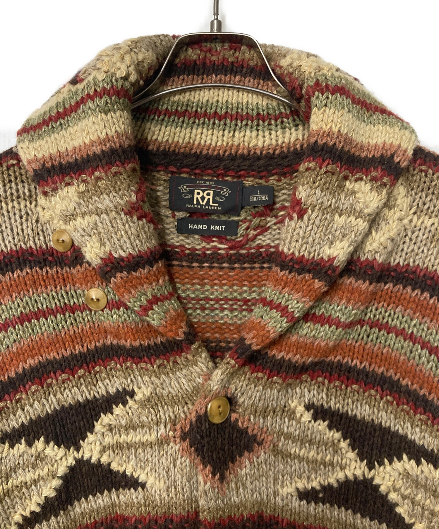 中古・古着通販】RRL (ダブルアールエル) HAND KNIT ネイティブ柄
