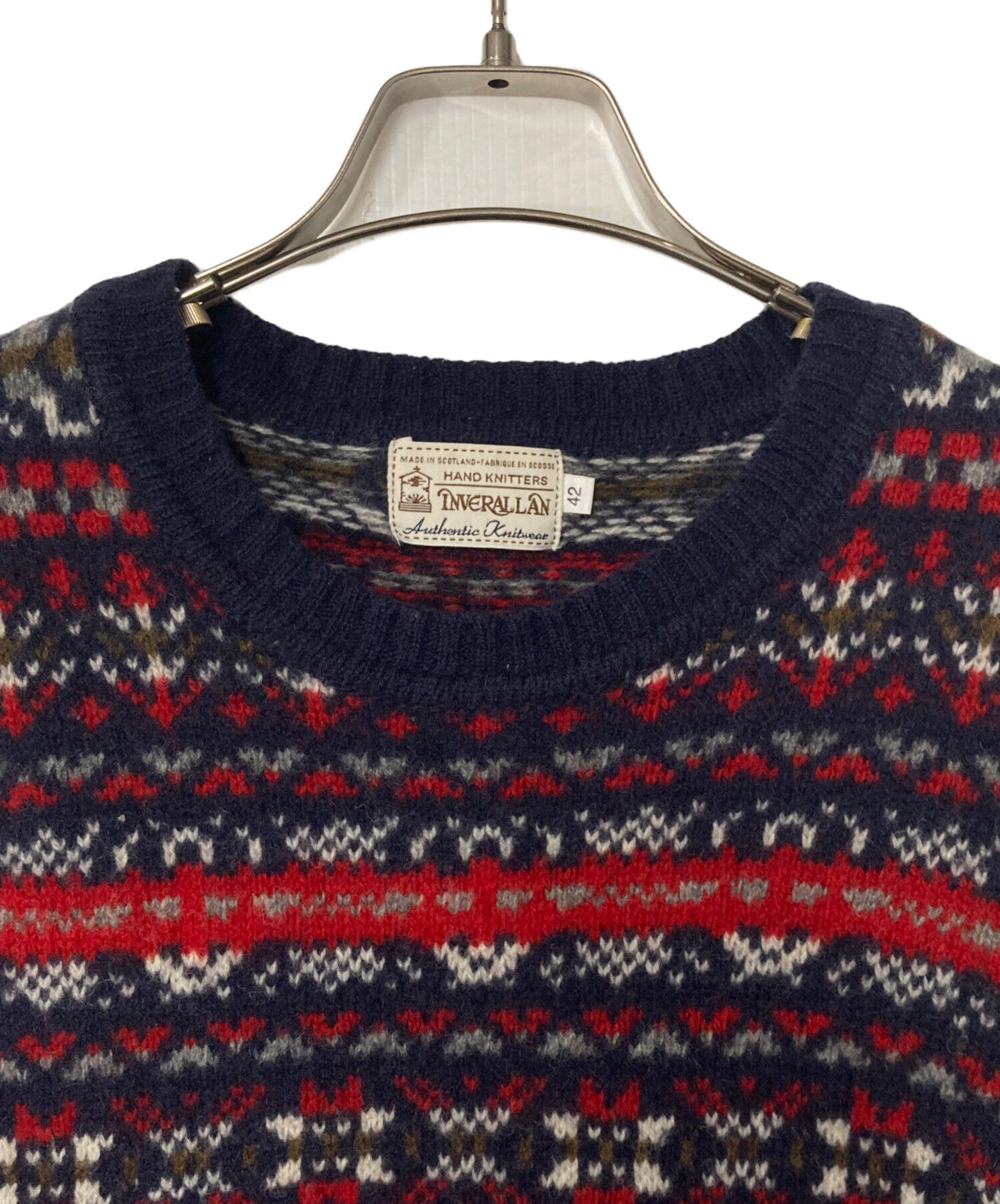 中古・古着通販】INVERALLAN (インバーアラン) フェアアイル柄 ウール
