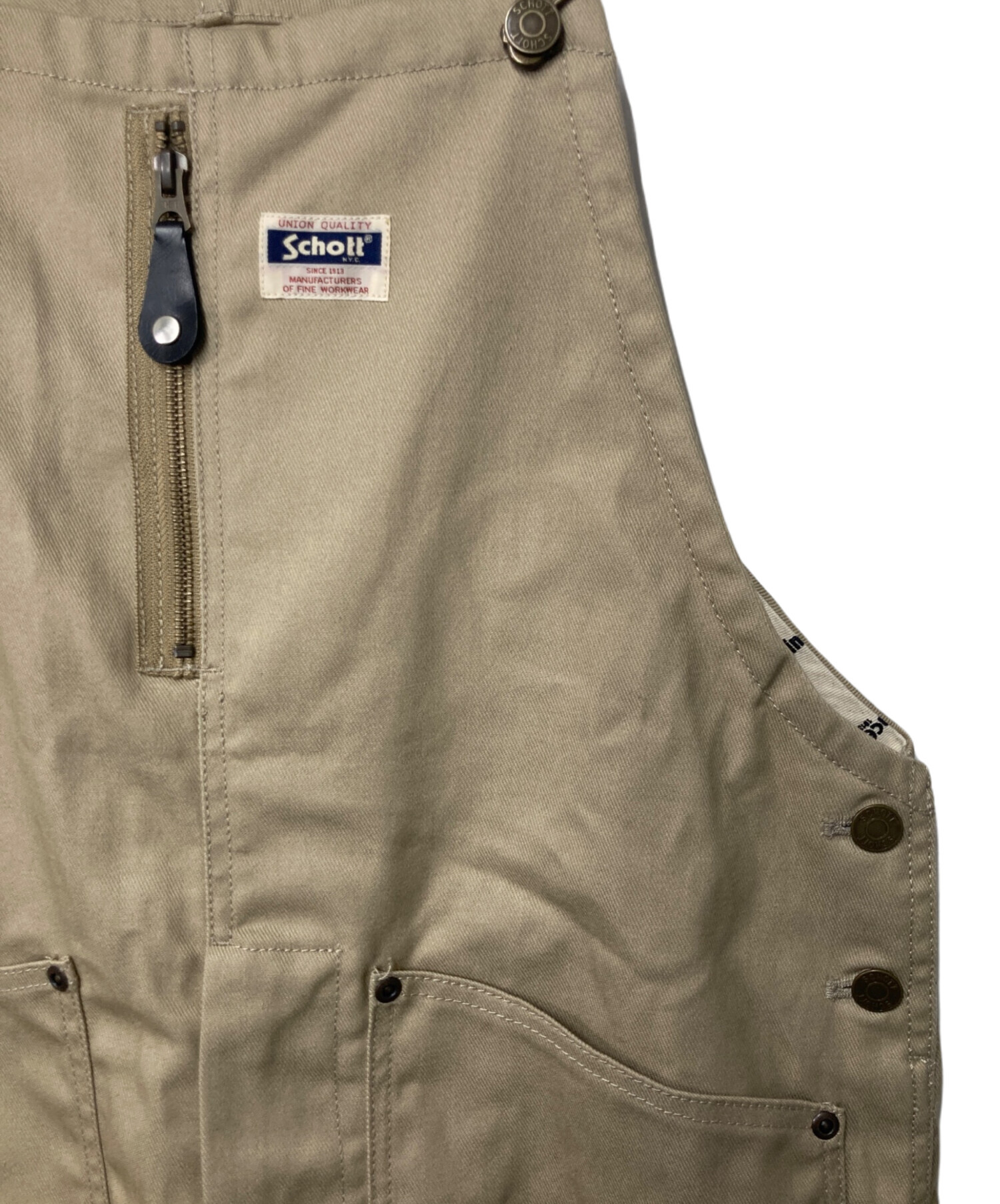 中古・古着通販】Schott (ショット) TC OVERALL PANTS ベージュ サイズ