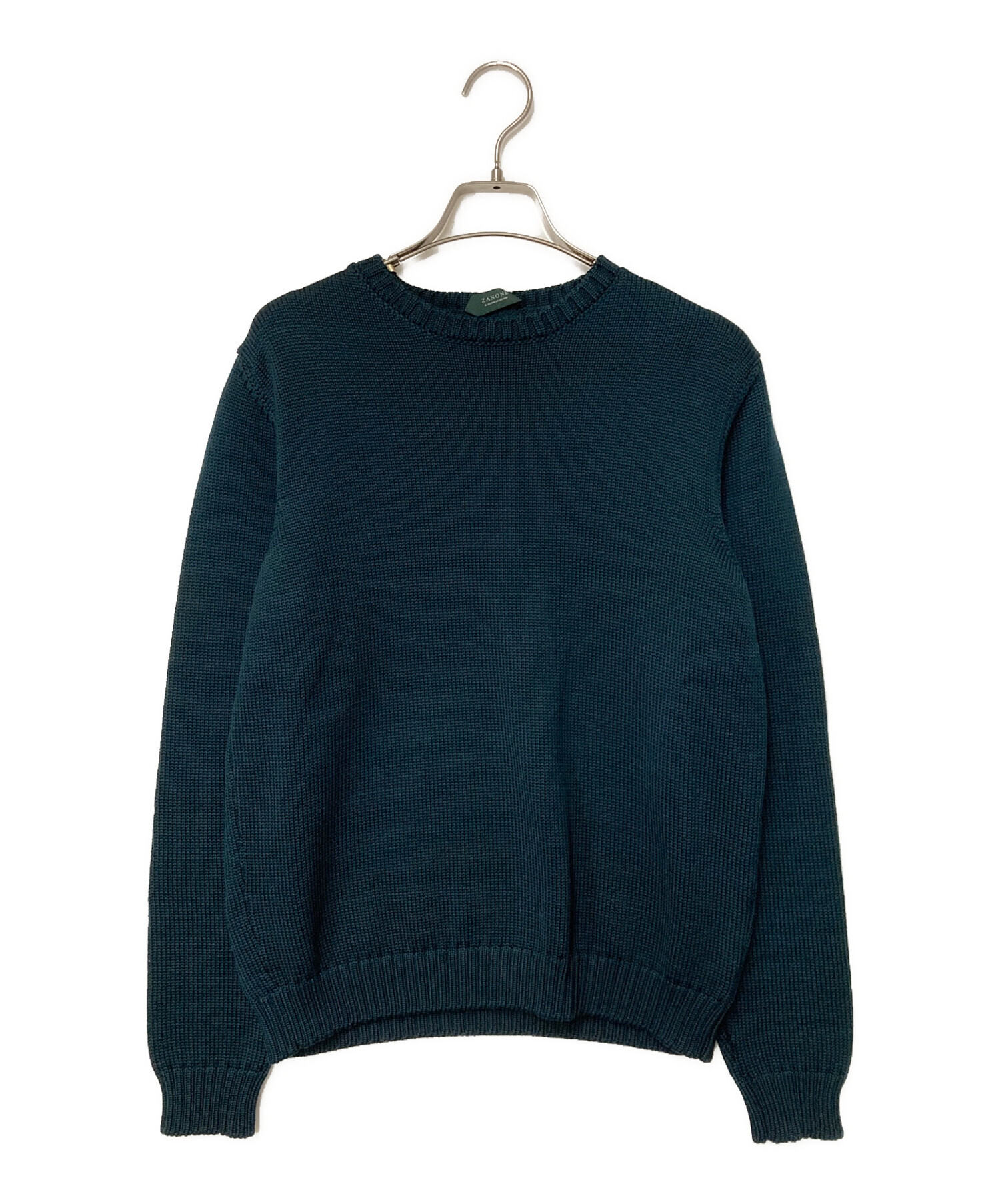 中古・古着通販】Zanone (ザノーネ) クルーネックニット グリーン
