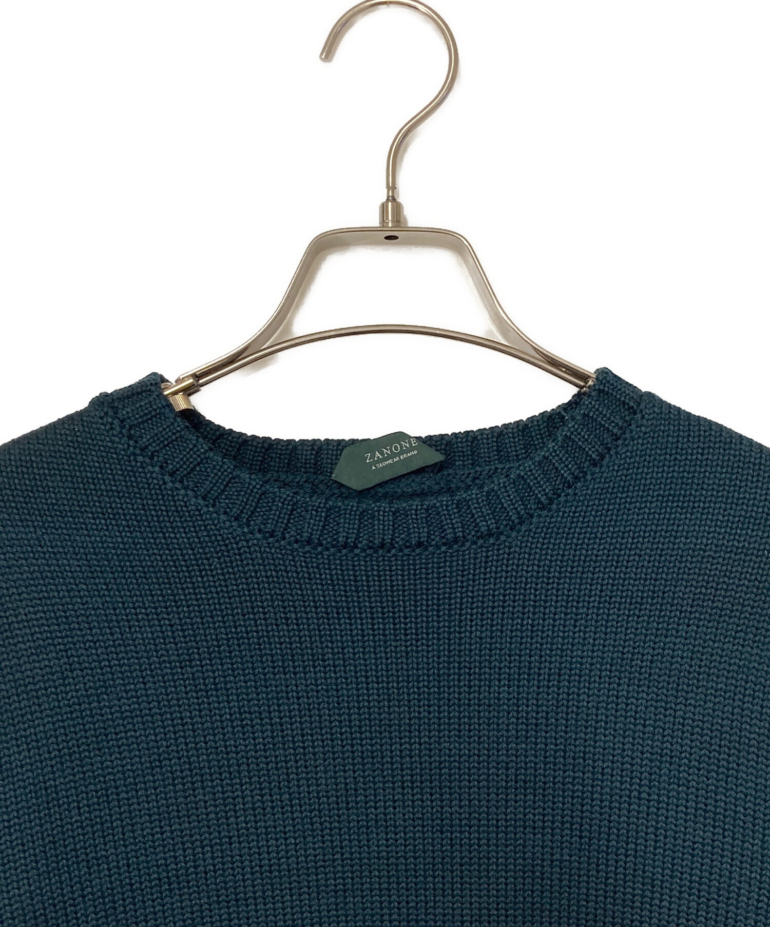 中古・古着通販】Zanone (ザノーネ) クルーネックニット グリーン