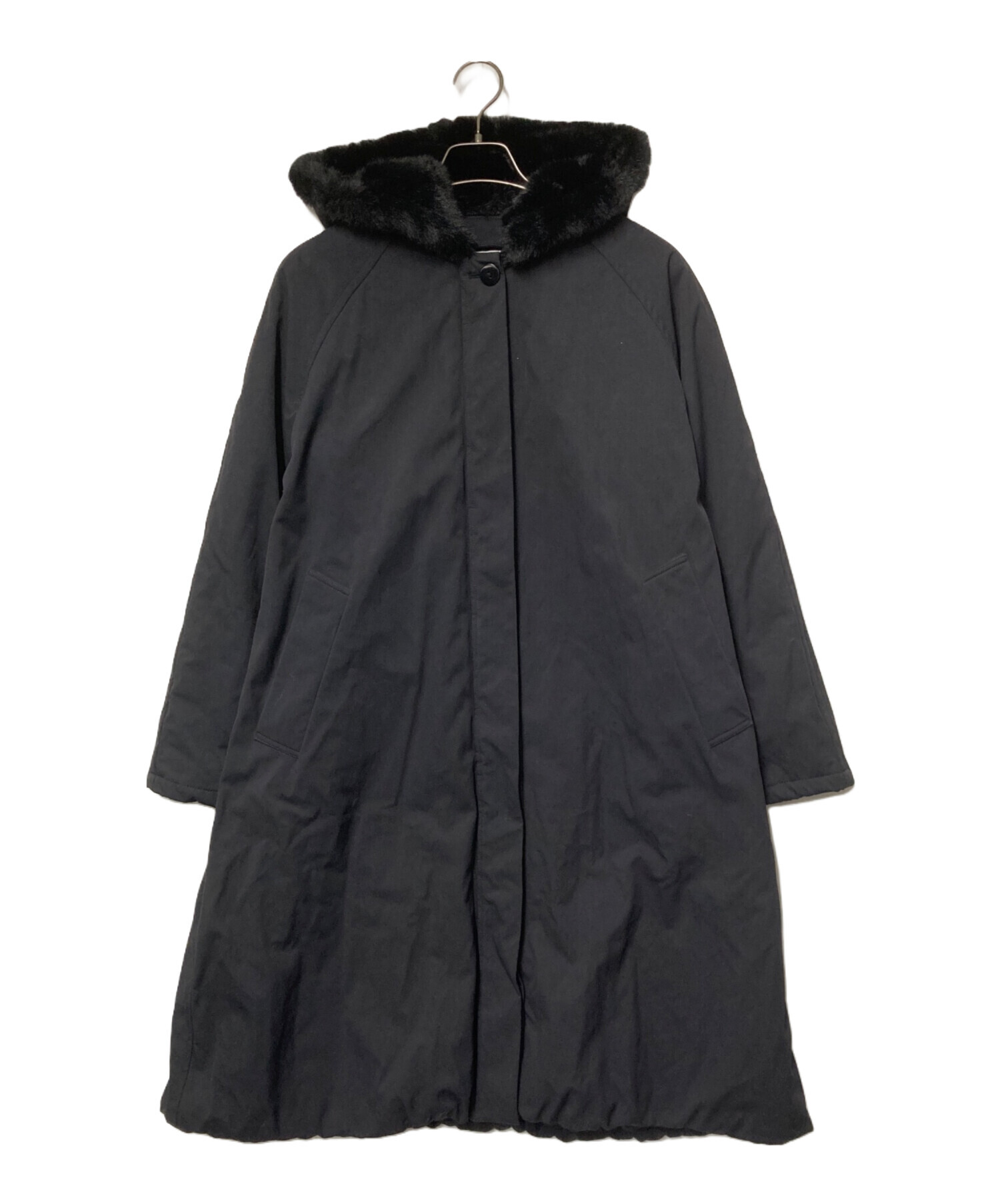 24AW 限定YONFA ヨンファ ベルテッドリバーコート （現物写真2.3） 中古・古着通販】YONFA (ヨンファ) パデットファーコート ブラック