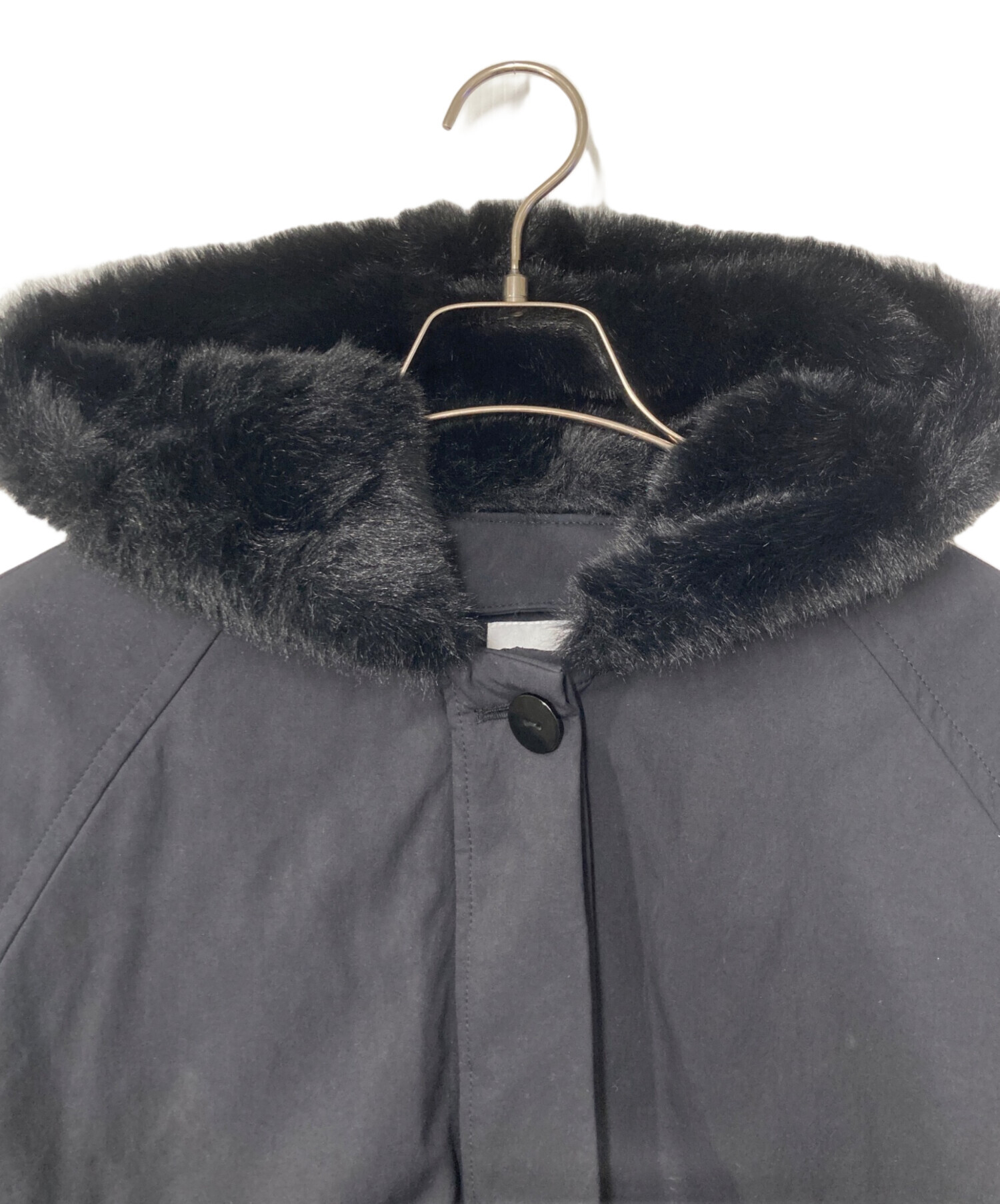 中古・古着通販】YONFA (ヨンファ) パデットファーコート ブラック