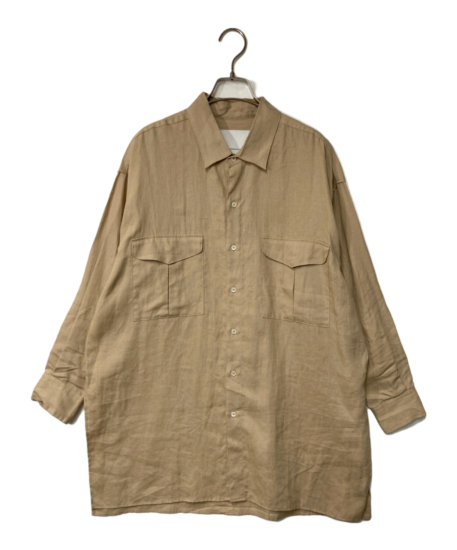 中古・古着通販】TICCA (ティッカ) リネンシャツワンピース ベージュ