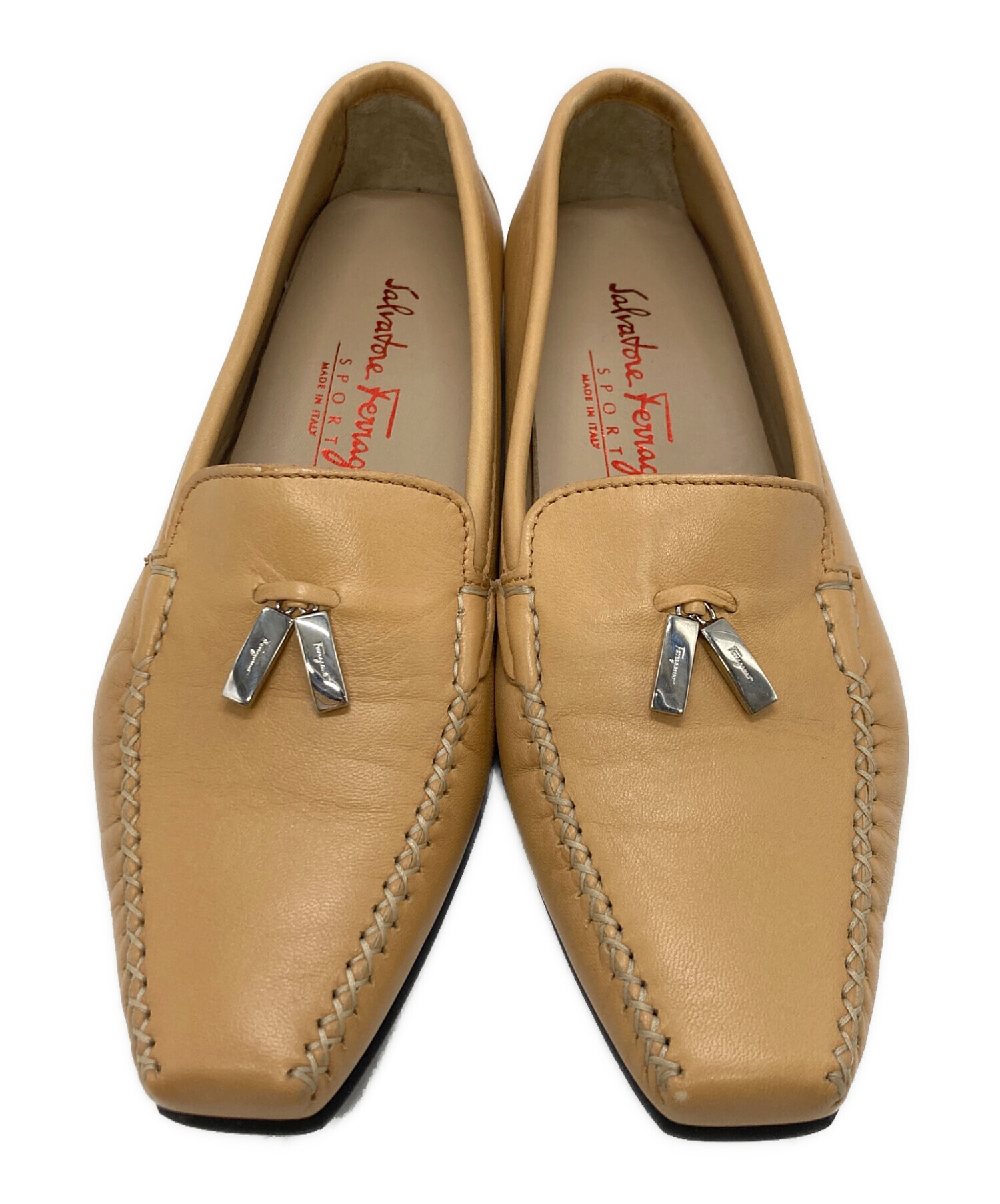 FERRAGAMO ローファー　キャメル色 中古・古着通販】Salvatore Ferragamo (サルヴァトーレ フェラガモ