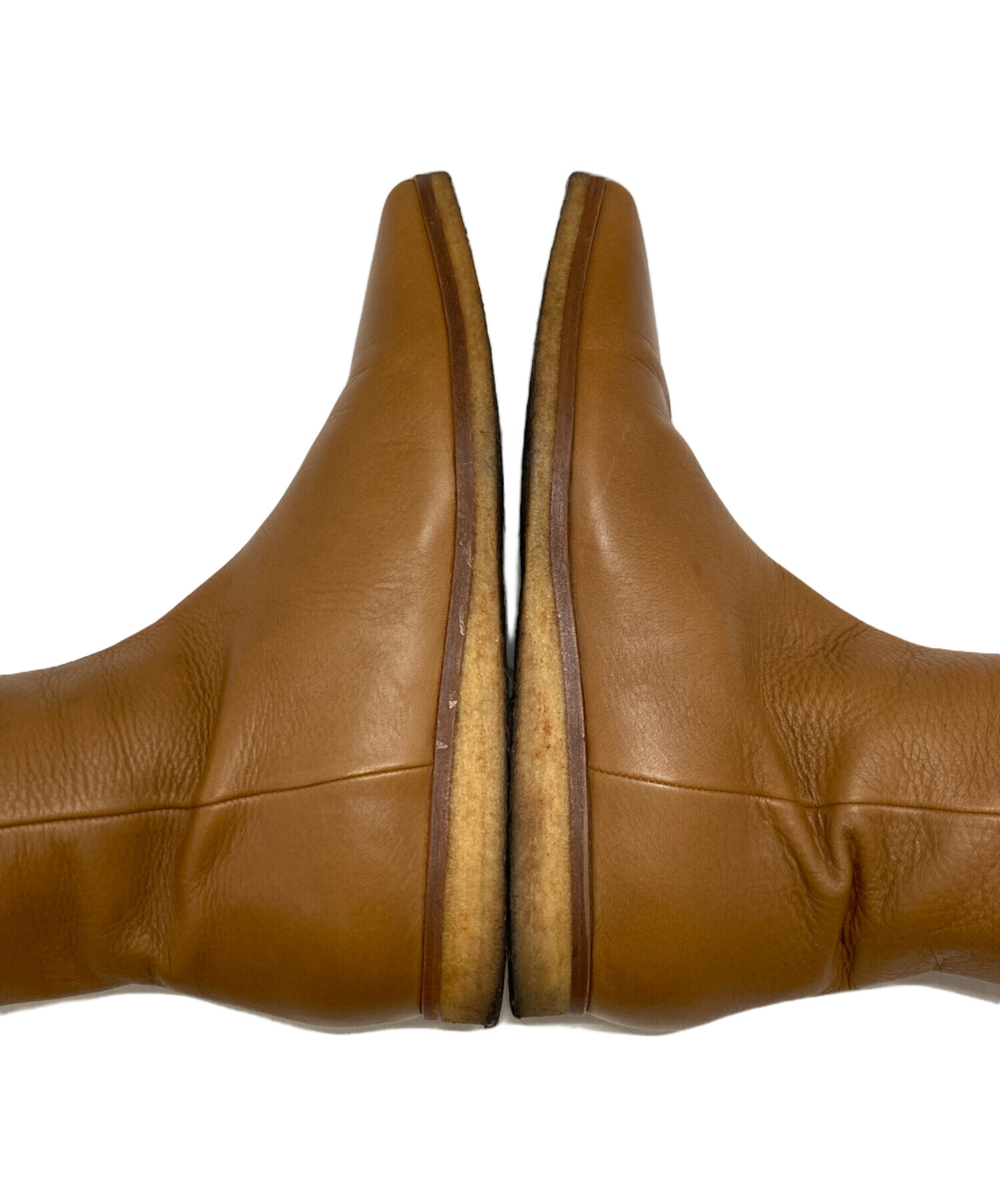 ボッテガヴェネタ　ロングブーツ　ブロック　ブラウン　36 1/2 中古・古着通販】BOTTEGA VENETA (ボッテガベネタ) サイドジップロング