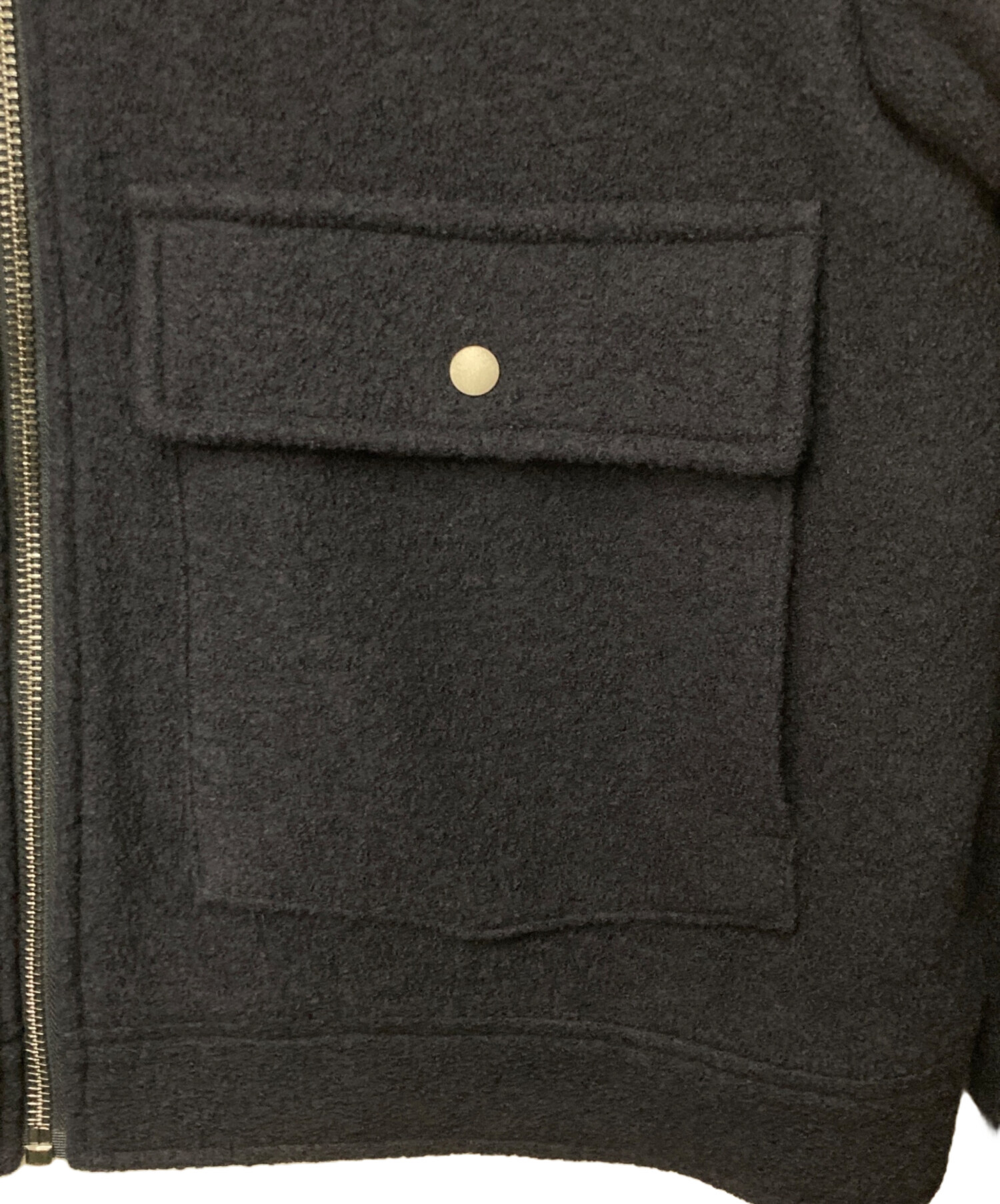 中古・古着通販】ZARA (ザラ) ウールジップブルゾン ネイビー サイズ