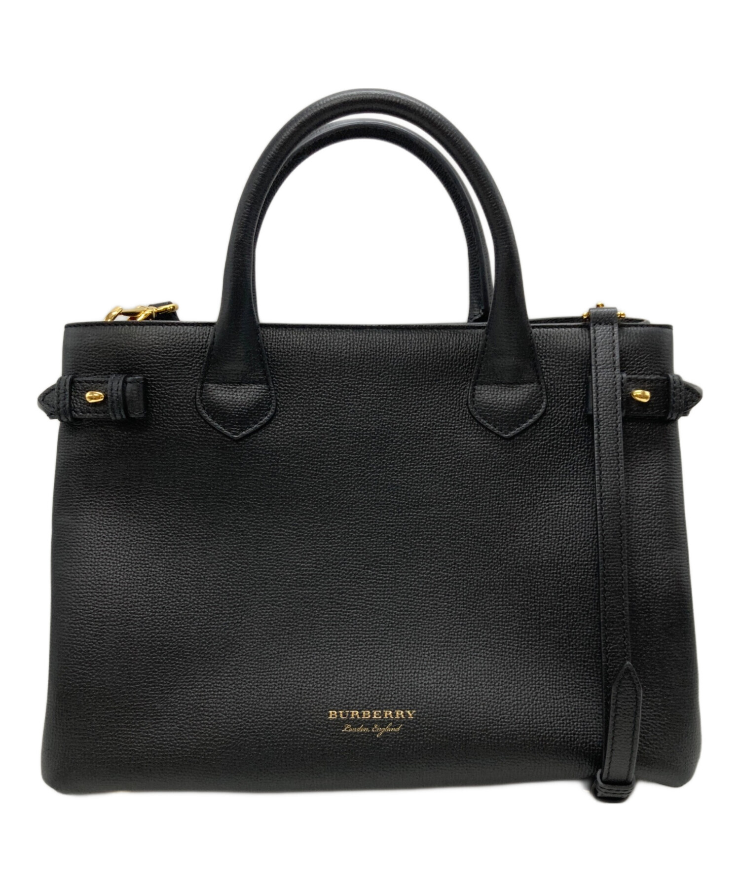 【極美品✨️現行近】BURBERRY バーバリー 2way バナーバッグ 黒 極美品✨バーバリー 2wayバナーバッグ ショルダー ノバチェック カーフ