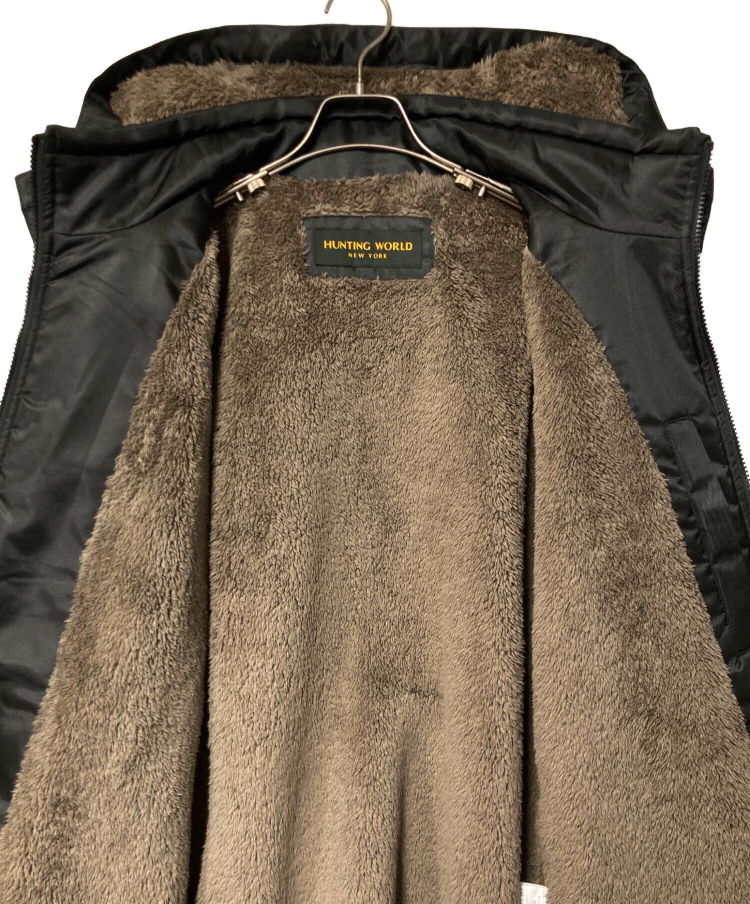 HUNTINGWORLD　ボアコート 中古・古着通販】HUNTING WORLD (ハンティングワールド) ロゴ刺繍裏