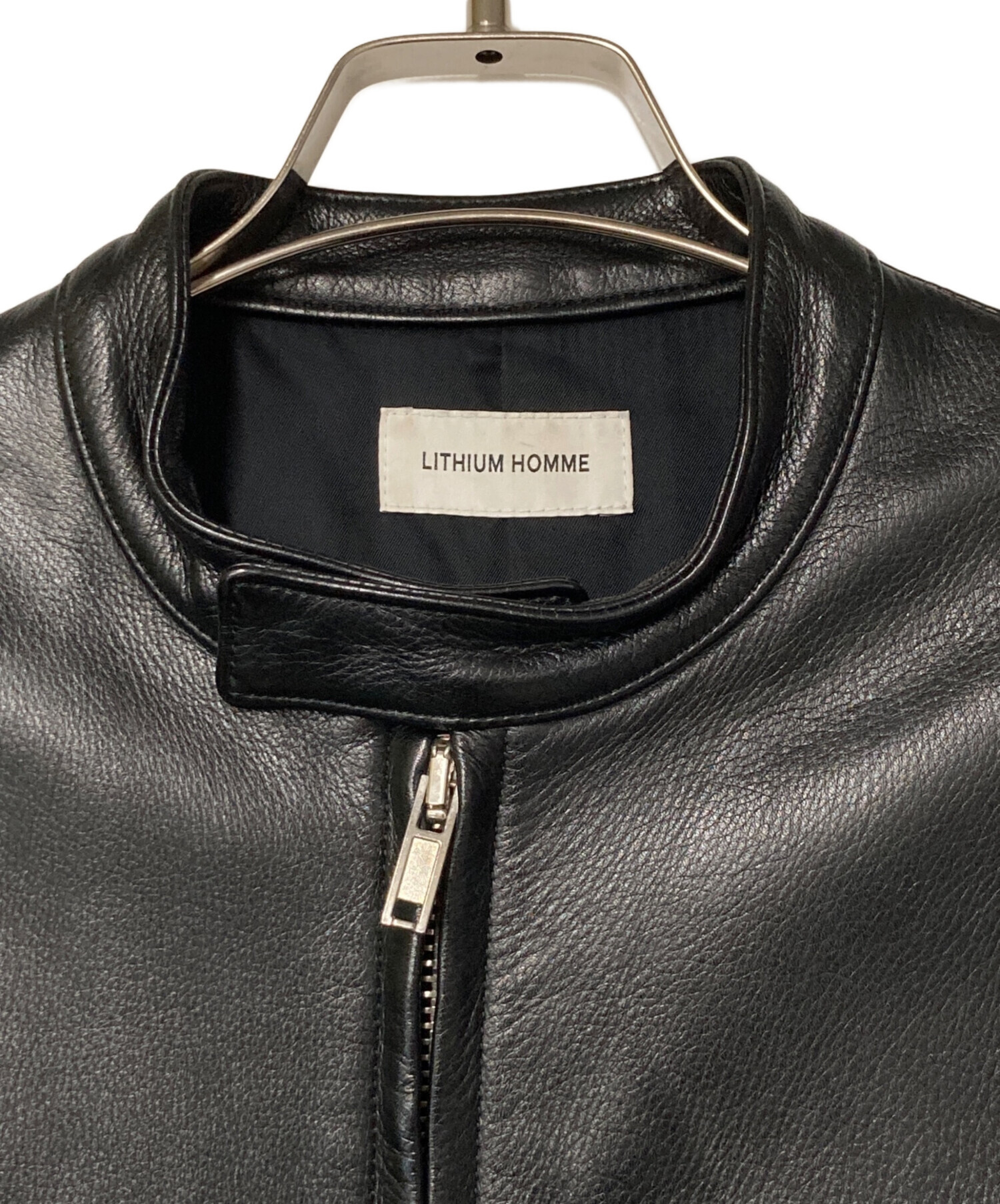 LITHIUM HOMME リチウムオム シングルレザーライダース　46　未使用 中古・古着通販】LITHIUM HOMME (リチウムオム・ファム) レザー