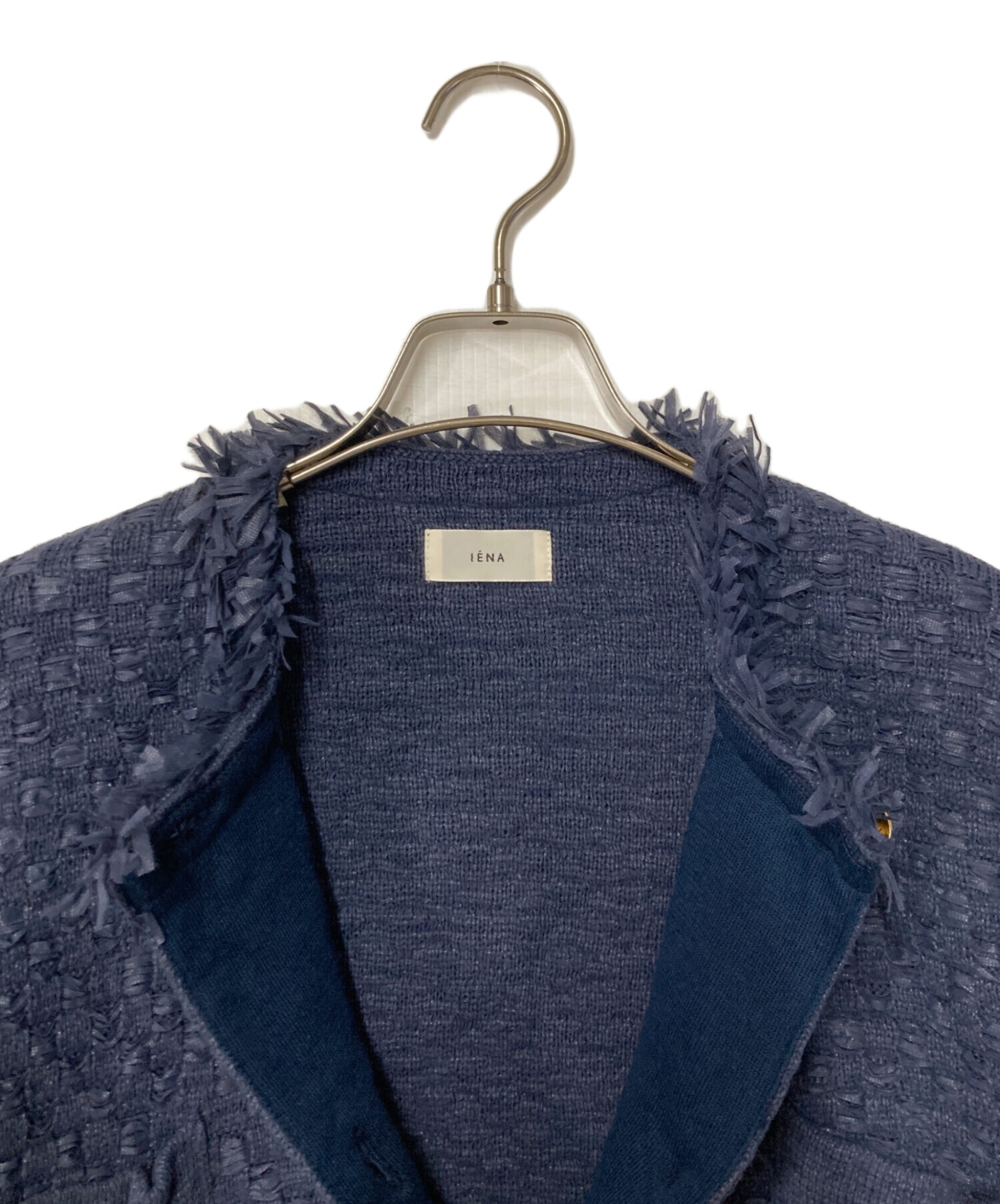 美品 イエナ IENA ツイードニットジャケット 紺 ネイビー 金ボタン 美品 イエナ IENA ツイードニットジャケット 紺 ネイビー 金ボタン
