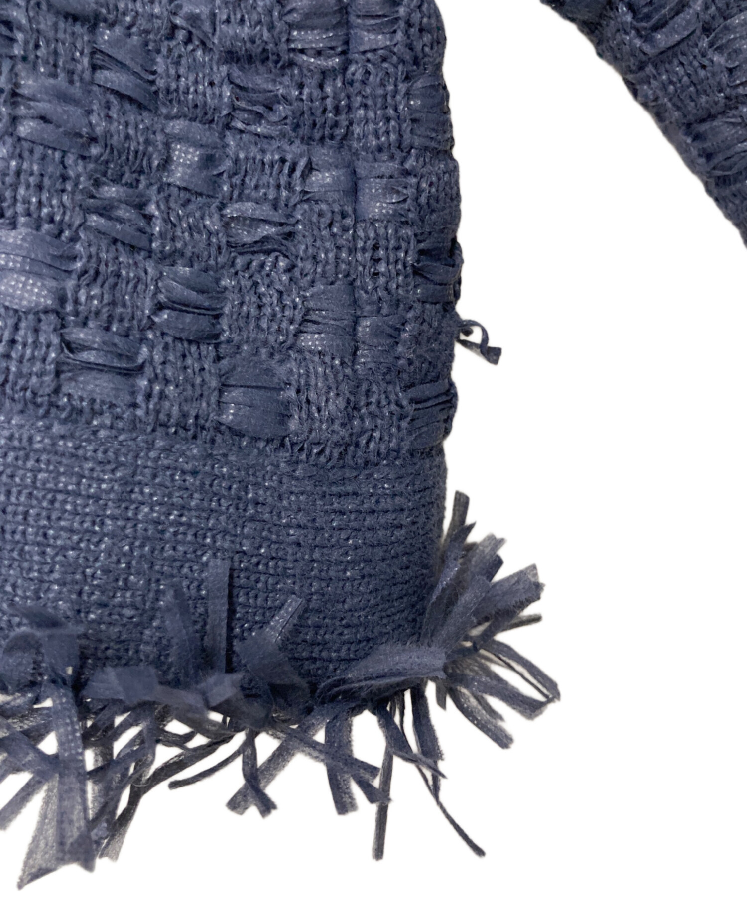 中古・古着通販】IENA (イエナ) ツイードニットジャケット ネイビー