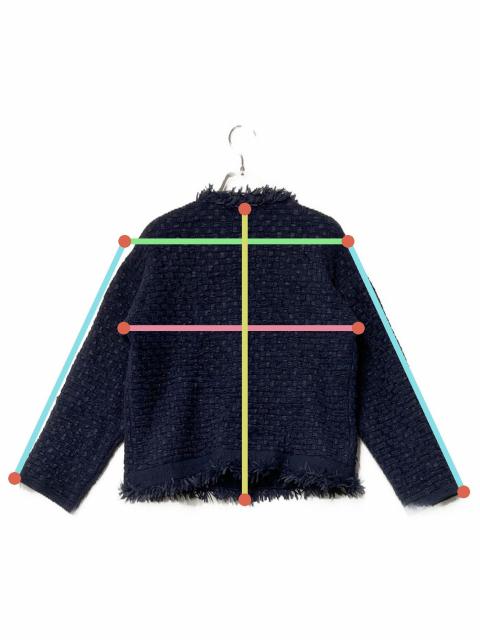 中古・古着通販】IENA (イエナ) ツイードニットジャケット ネイビー