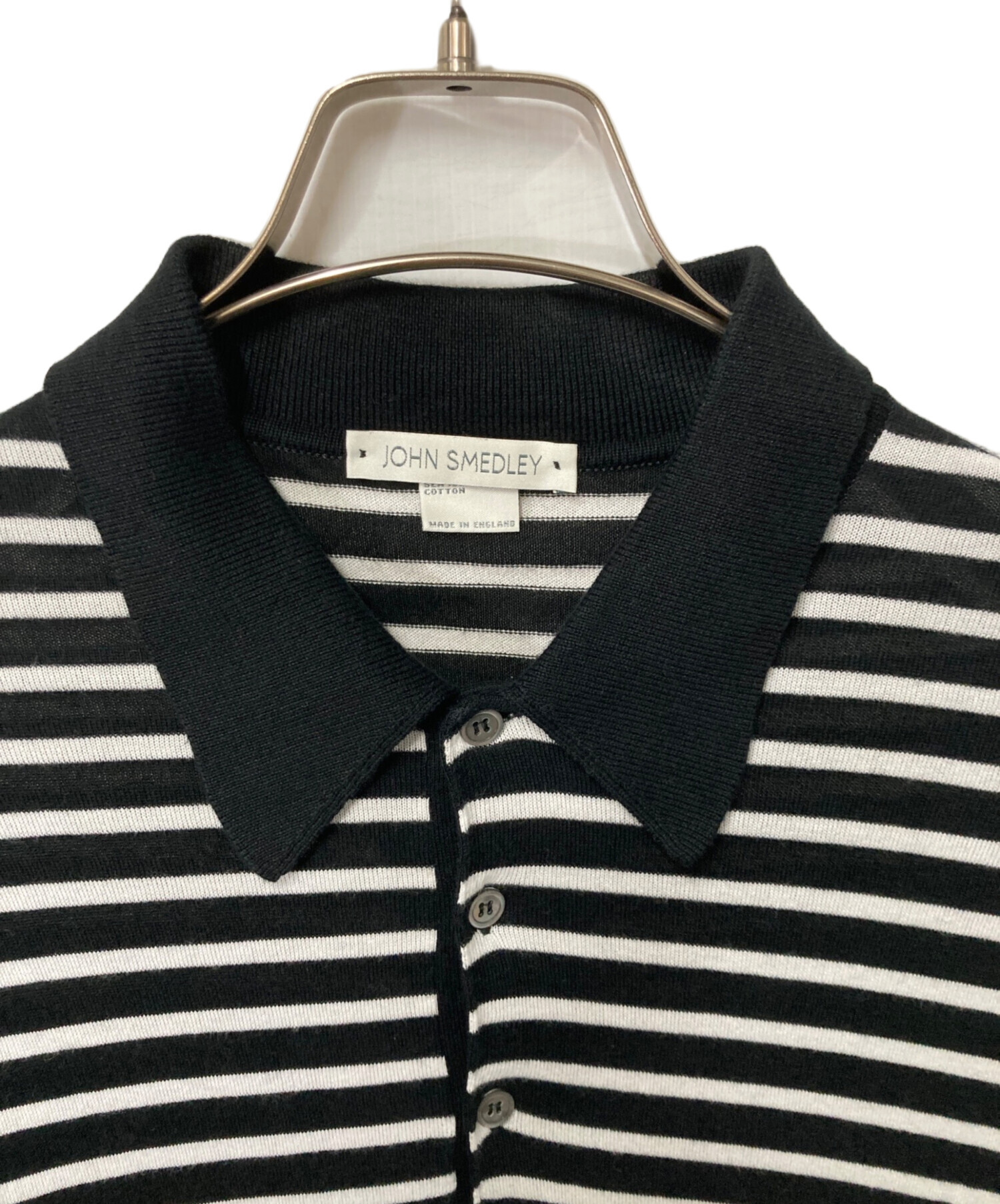 中古・古着通販】JOHN SMEDLEY (ジョンスメドレー) ボーダーポロシャツ