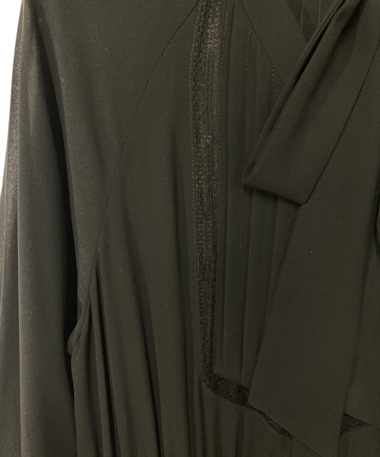 中古・古着通販】furfur (ファーファー) ボウタイプリーツワンピース 