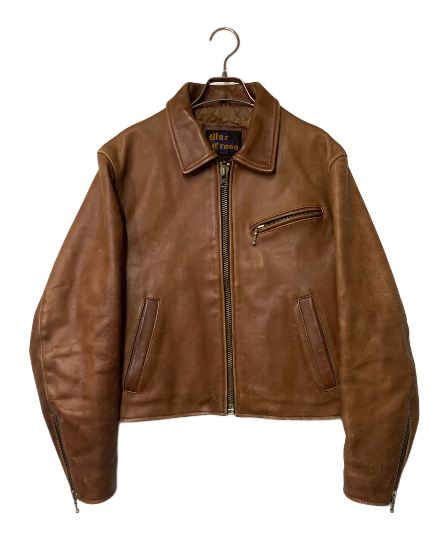 中古・古着通販】BLUE CROSS (ブルークロス) カウレザージャケット