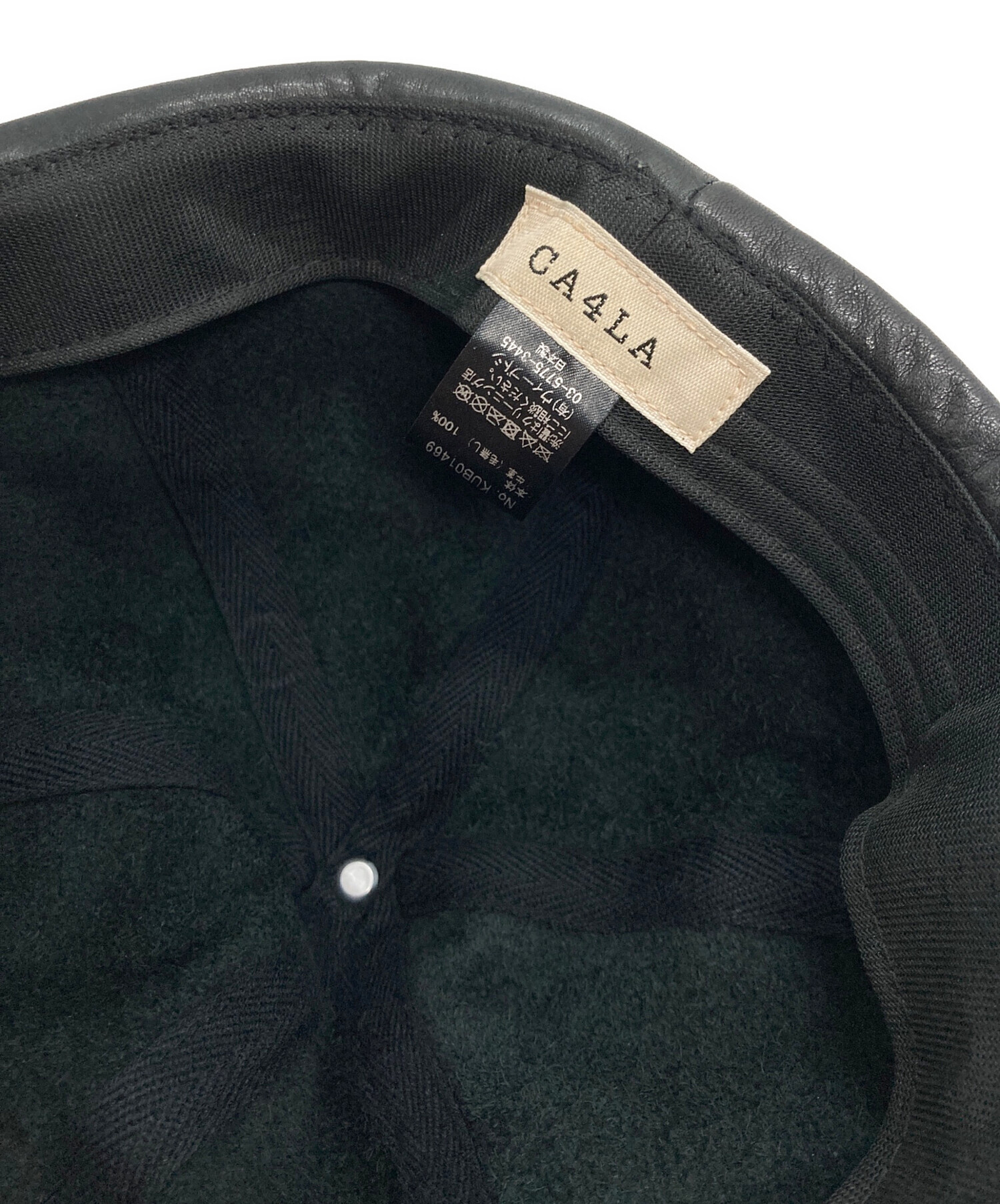 中古・古着通販】CA4LA (カシラ) レザーロールキャップ ブラック