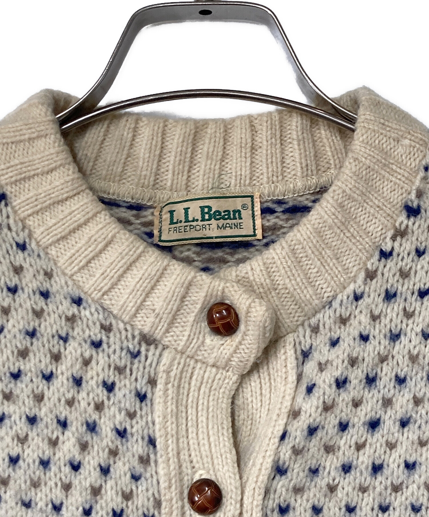 中古・古着通販】L.L.Bean (エルエルビーン) 80's バーズアイ クルー