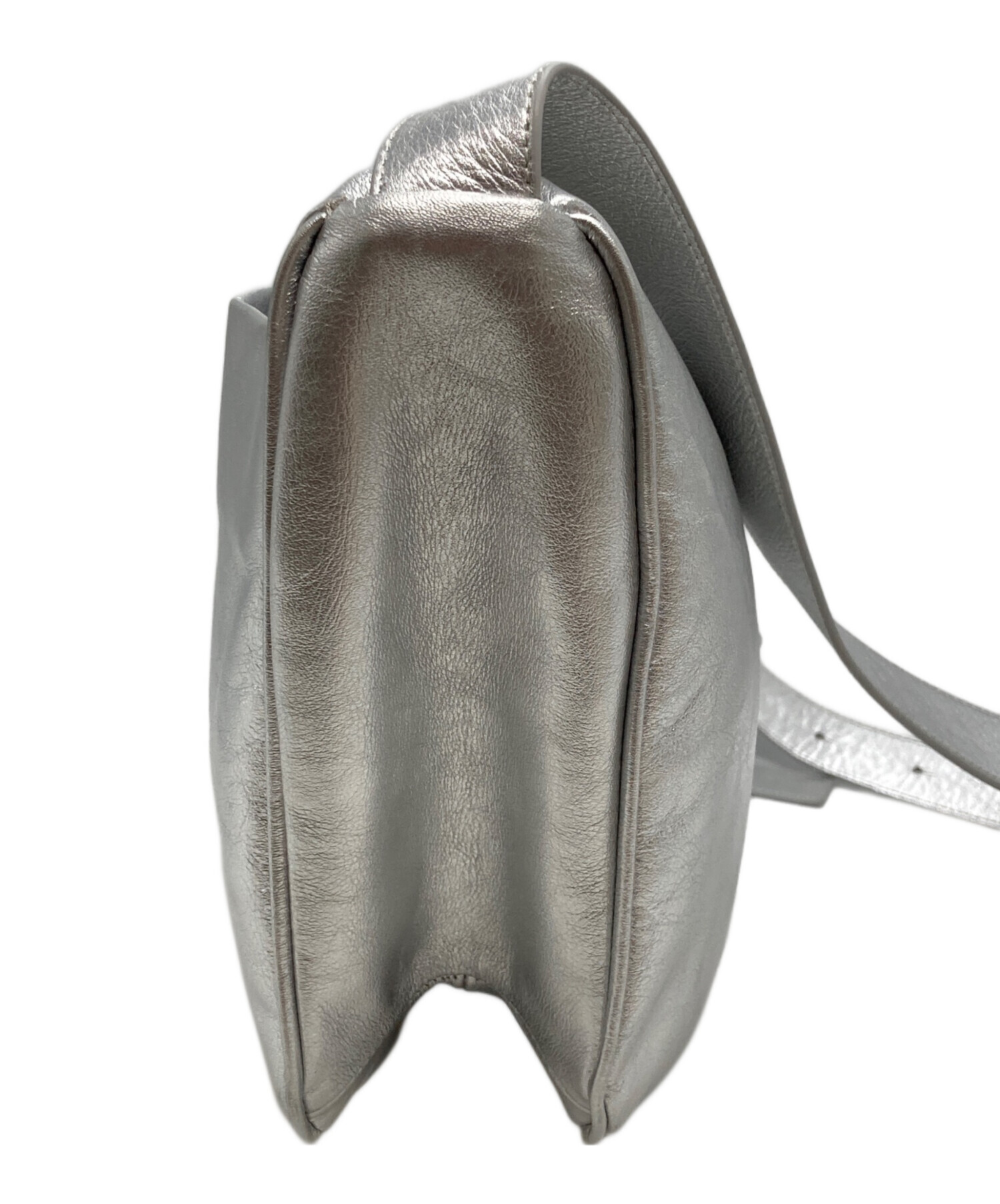 ear PAPILLONNER イアパピヨネ グレーボディバッグ ear PAPILLONNER（イアパピヨネ）の「《本革/470g》ワイドテープ